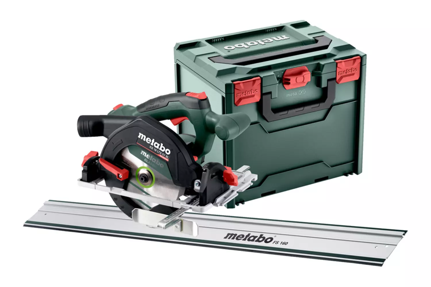 Metabo KS 18 LTX 57 BL 18V Li-ion scie circulaire sans fil en MetaBox incl. FS 160 (1600mm) rail de guidage - 165mm-image