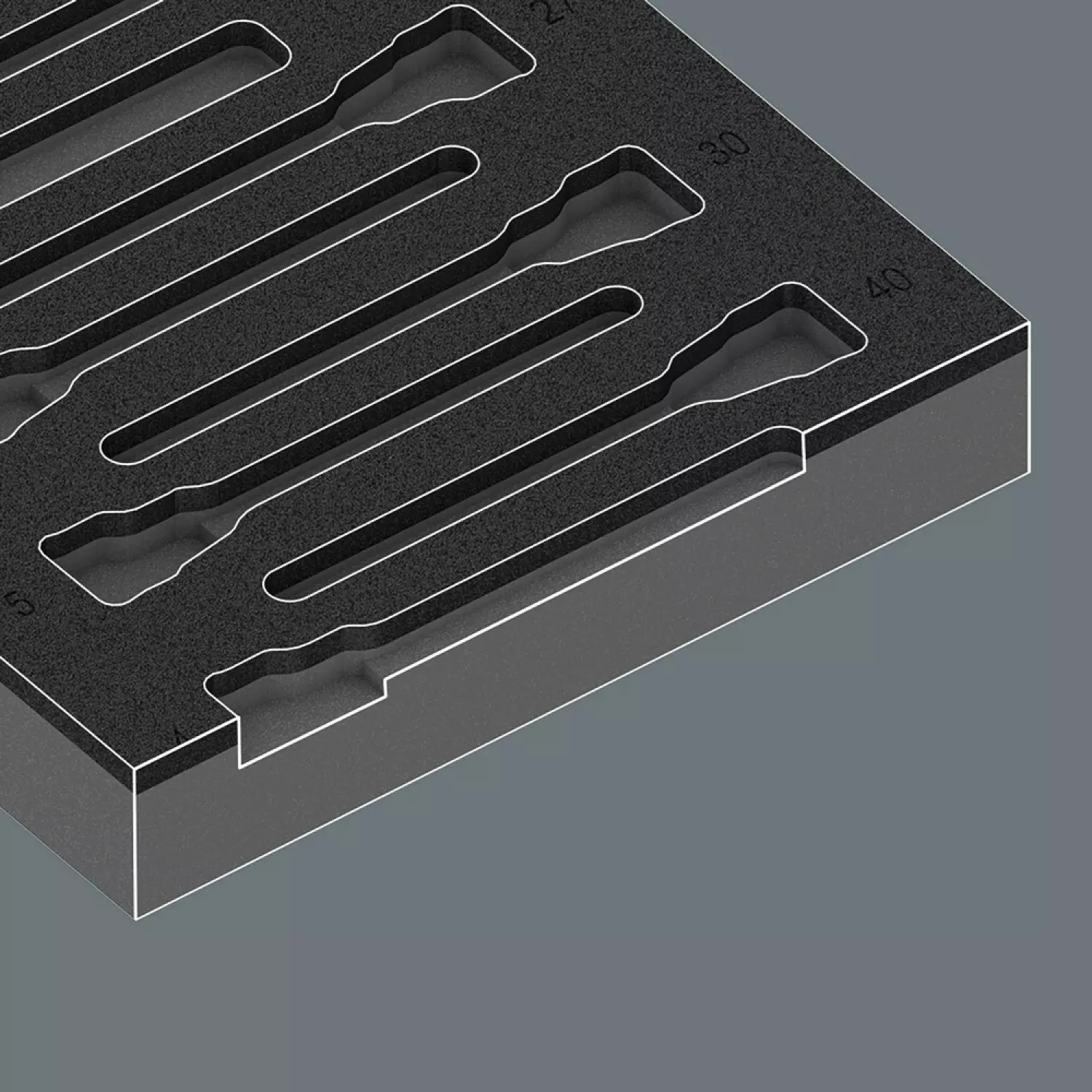 Wera 05137323001 9823 Insert en mousse Zyklop B 3/8" Set d'embouts 1-image