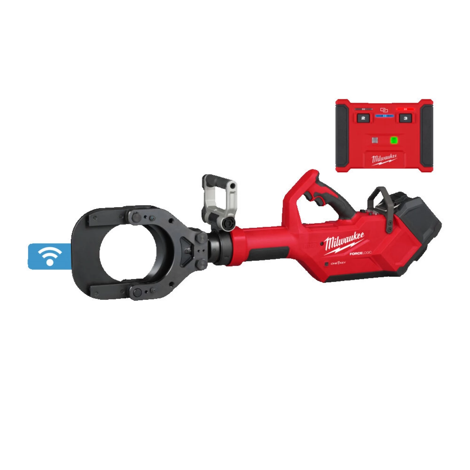 Milwaukee M18 HSFC125R-802R 18V Li-ion accu Hydraulische veiligheids kabelkniptang set (2x 8.0Ah accu) in koffer - 125mm-image