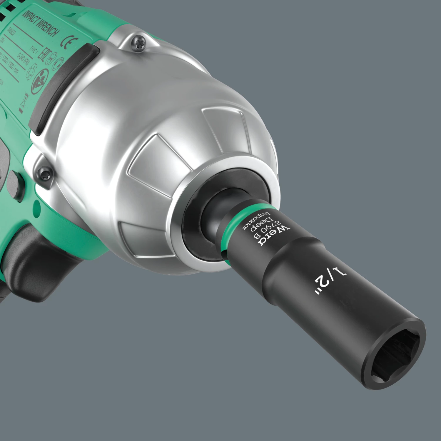 Wera 05005581001 13 pièces 8790 B Impaktor Deep Imperial Set 1 jeu de douilles dans un coffret - 3/8"-image