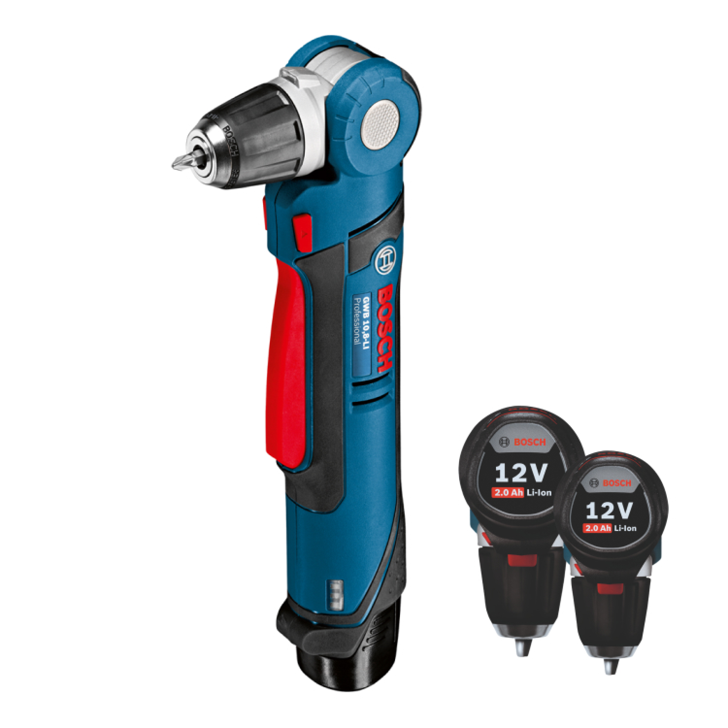 Bosch GWB 12V-10 12V Li-Ion accu haakse boor-/schroefmachine set (2x 2.0Ah accu) in L-Boxx-image