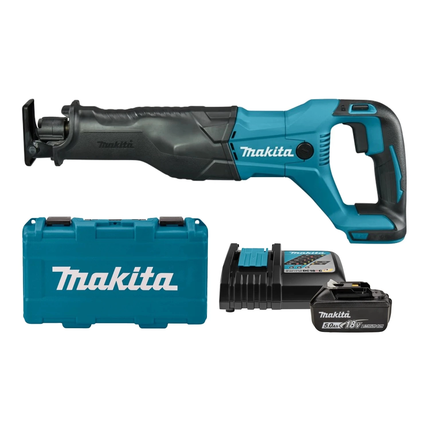 Makita DJR186RT Scie sabre sans-fil  - 18V Li-ion - 1 batterie 5,0 Ah - Changement rapide - Variable-image