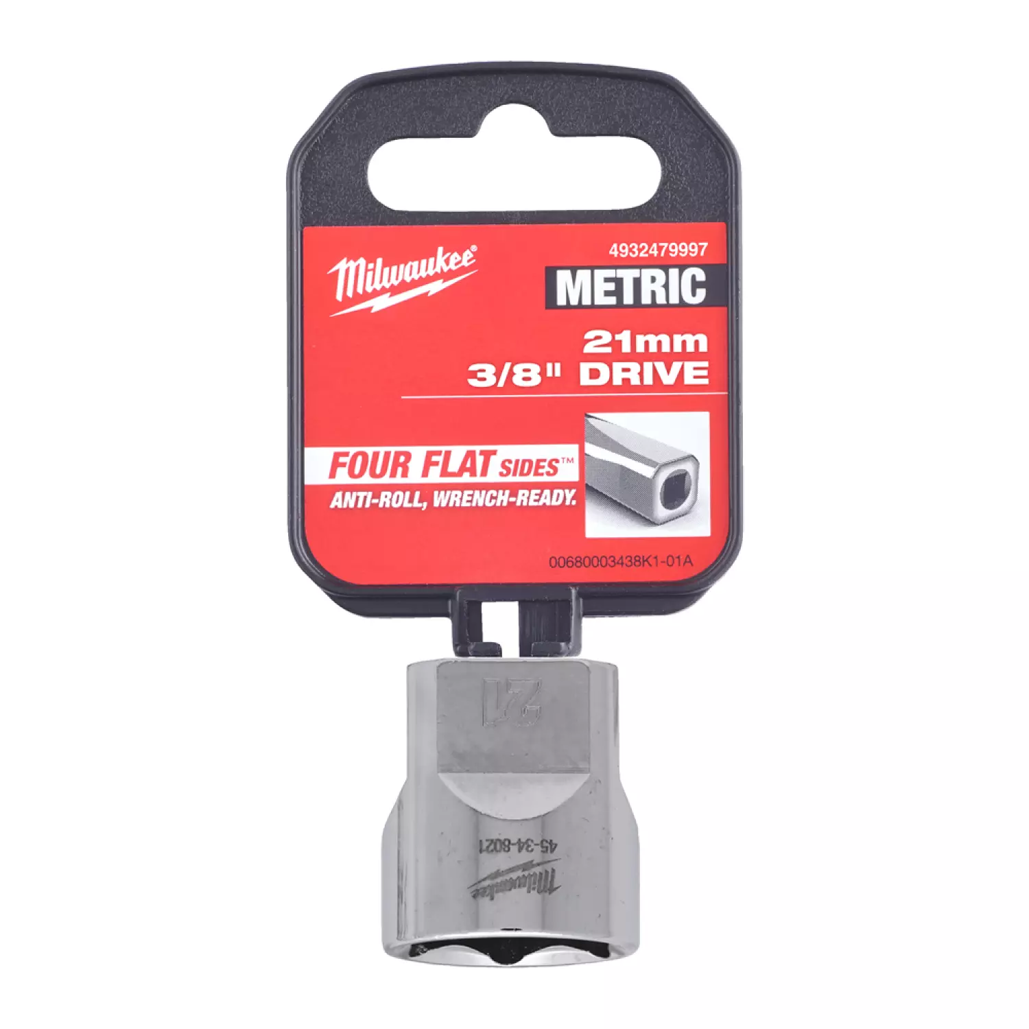 Milwaukee 4932479997 Embout - 3/8 » FOUR FLAT - 21mm-image