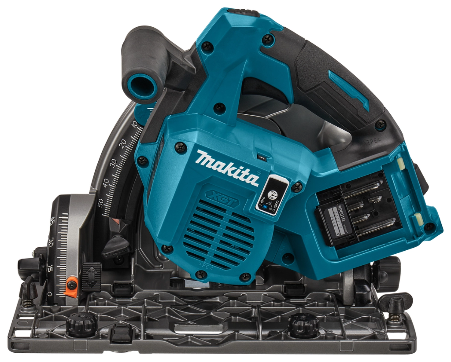 Makita SP001GM101 XGT 40V Max Li-Ion batterie scie circulaire plongeante (4,0Ah batterie) dans Mbox - 165 mm-image