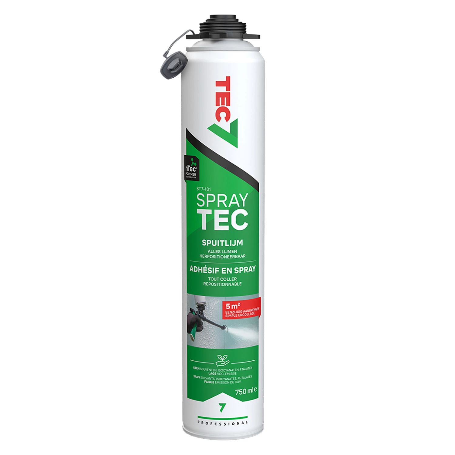 TEC7 ST7-101 Spraytec Colle en spray pour le collage sur toute la surface - aérosol - 750 ml-image