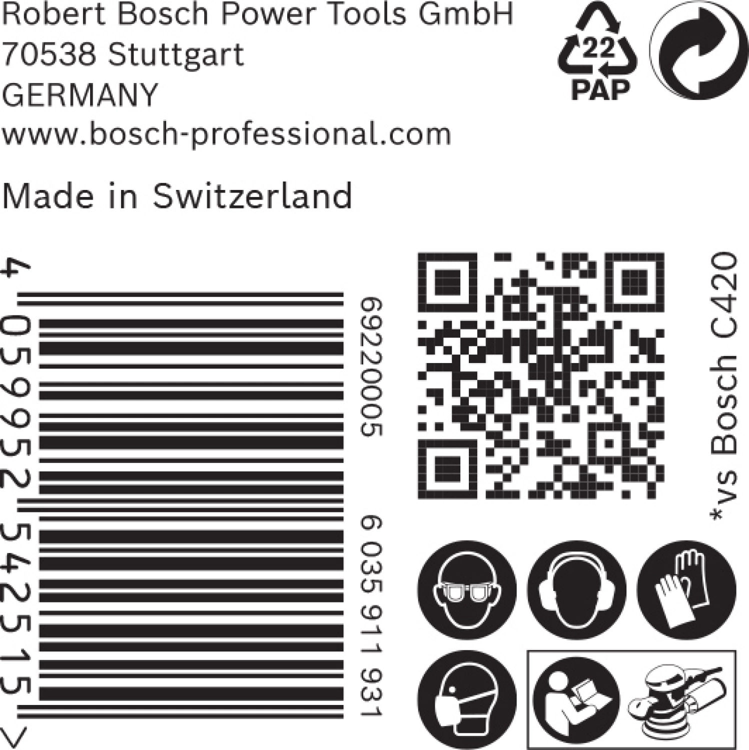 Bosch 2608900913 Disque abrasif ponceuse excentrique-image
