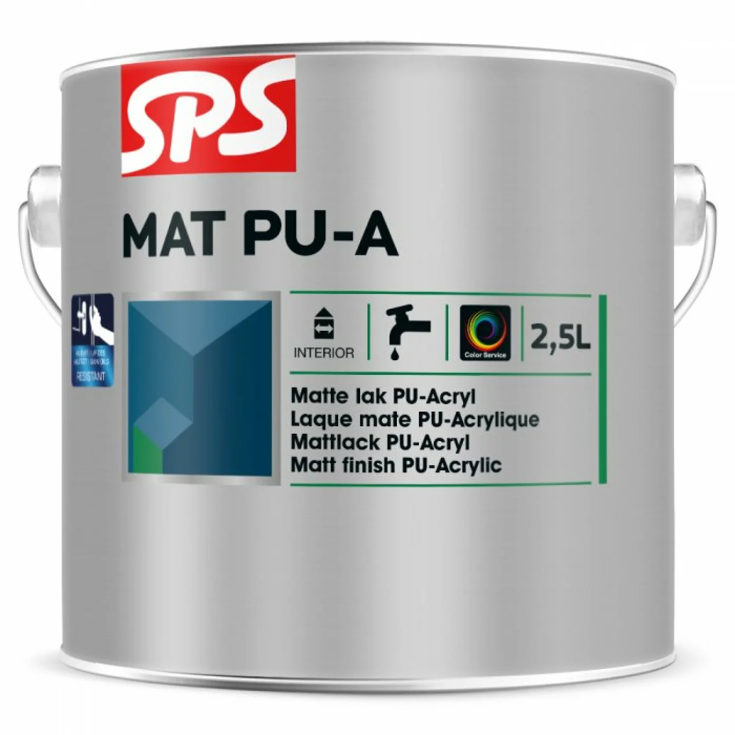 SPS Mat PU-A Lak - wit - 0,75L-image