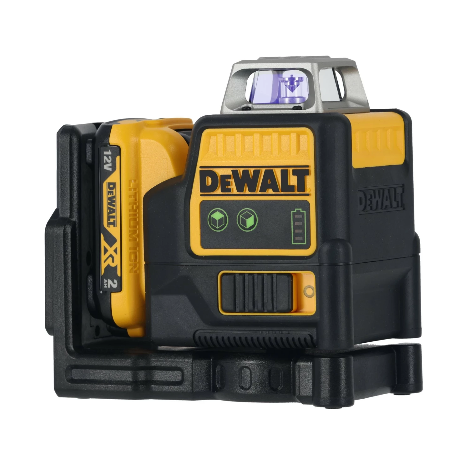 DeWALT DCE0811D1G Laser croix 360 degrées à batteries 10,8V Li-Ion (1x batterie 2,0Ah) dans coffret - vert - 15m-image