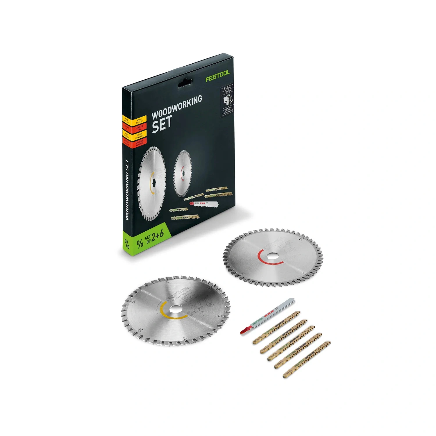 Festool 578567 KSB-SORT/2 W/L 168x1,8 Jeu de lames de scie