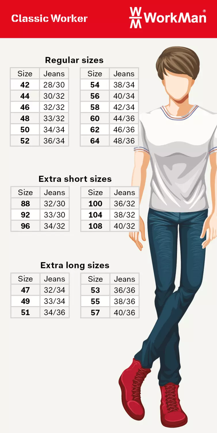 Workman 1004 Classic Worker ZIP OFF Werkbroek - Wit / Navy - Maat 51 (34/36)-image