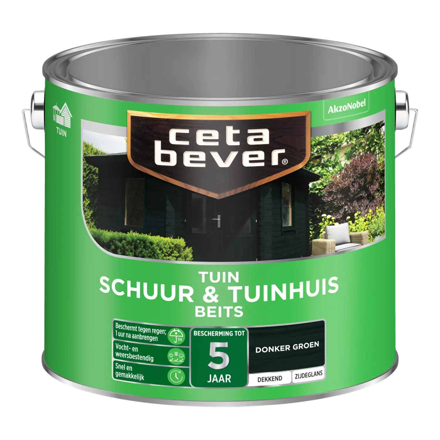 Cetabever Schuur & Tuinhuis Beits Dekkend - Donkergroen - 2,5L-image