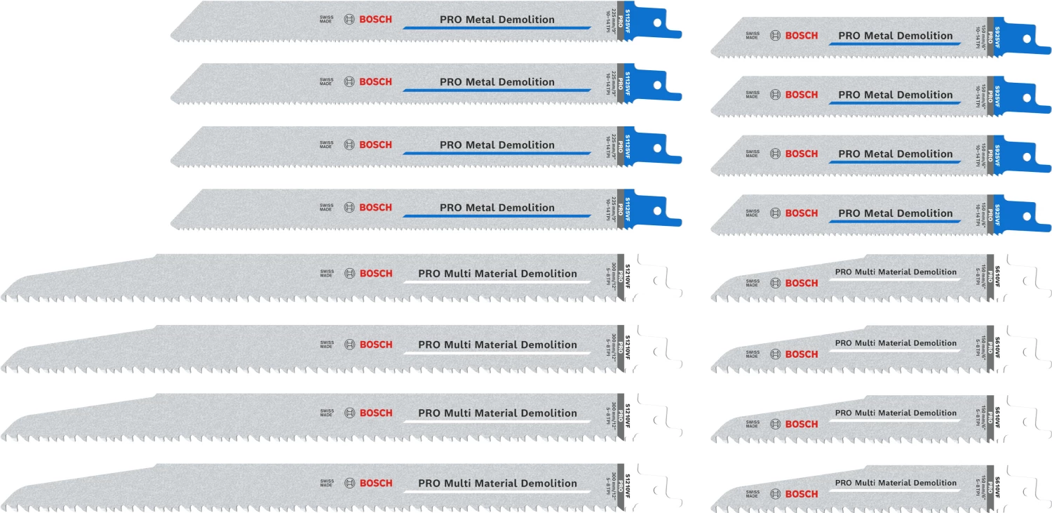 Bosch 2607011822 PRO 16-delige Demolition zaagbladenset in Tough Box-image