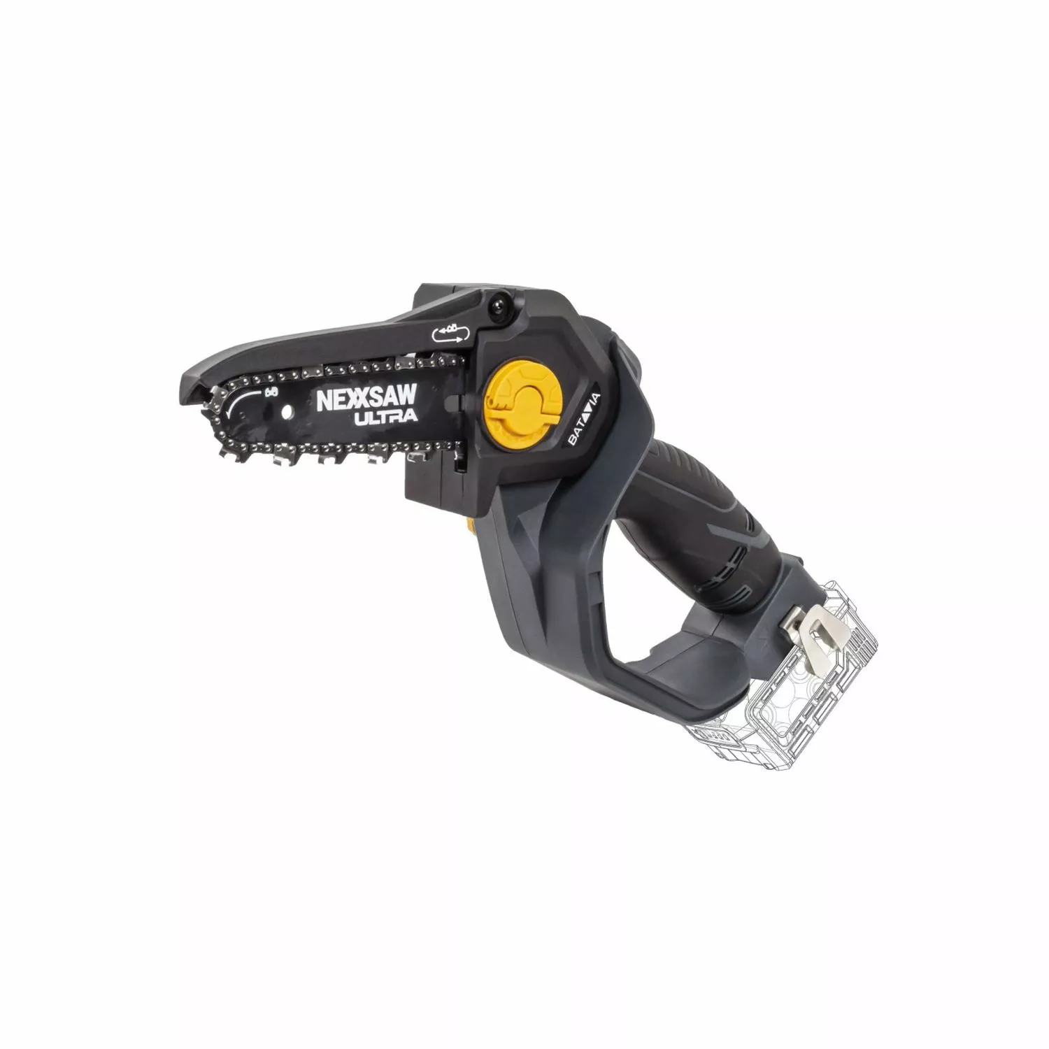 Batavia 7064322 Nexxsaw V3.2 Maxxpack Ultra 18V Li-Ion batterie mini tronçonneuse sans fil - 175mm - sans charbon-image