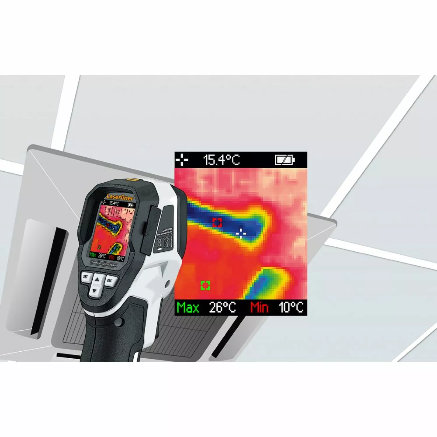 Laserliner 082.074A ThermoVisualizer Pocket Thermomètre infrarouge-image