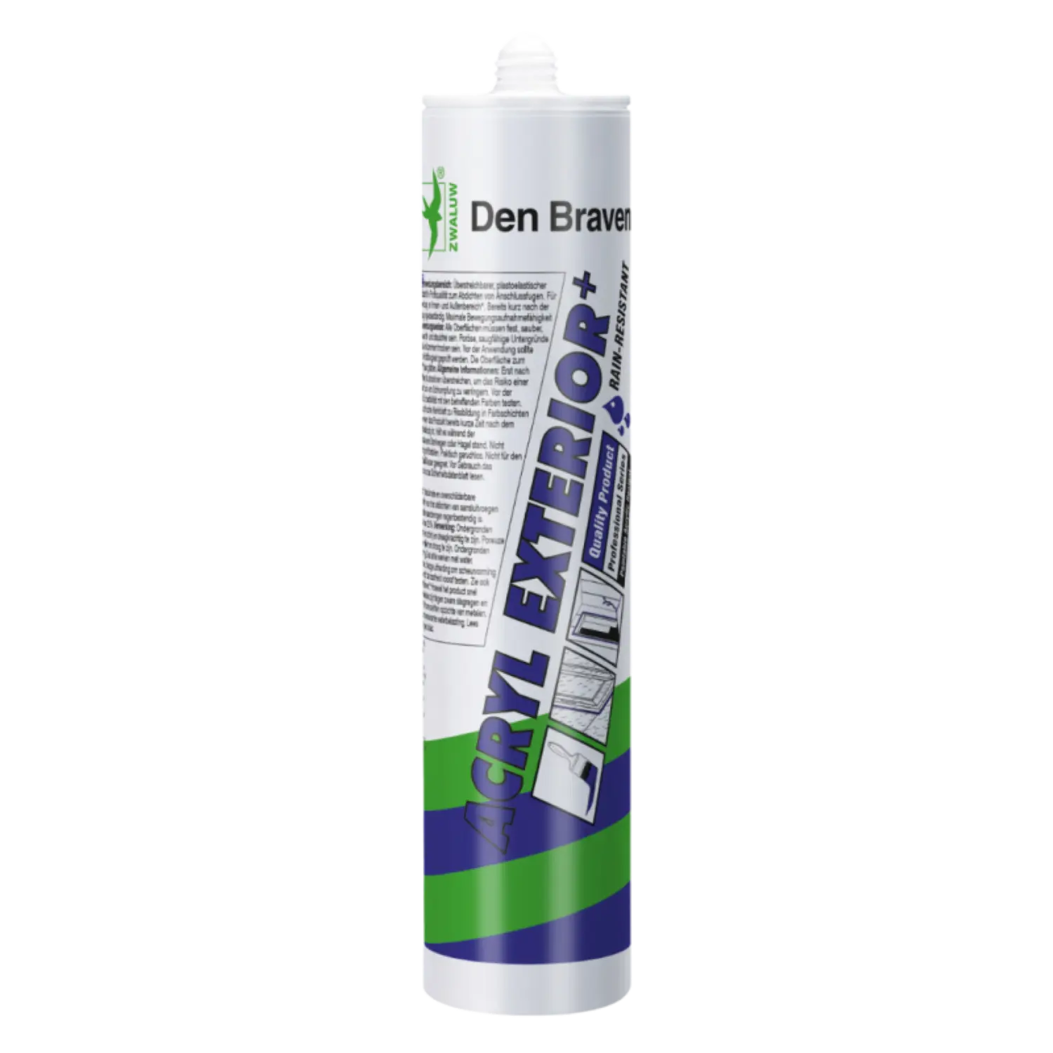 Zwaluw Den Braven 30880021 Mastic acrylique Exterior+ - Blanc - 310 ml - 12 pièces
