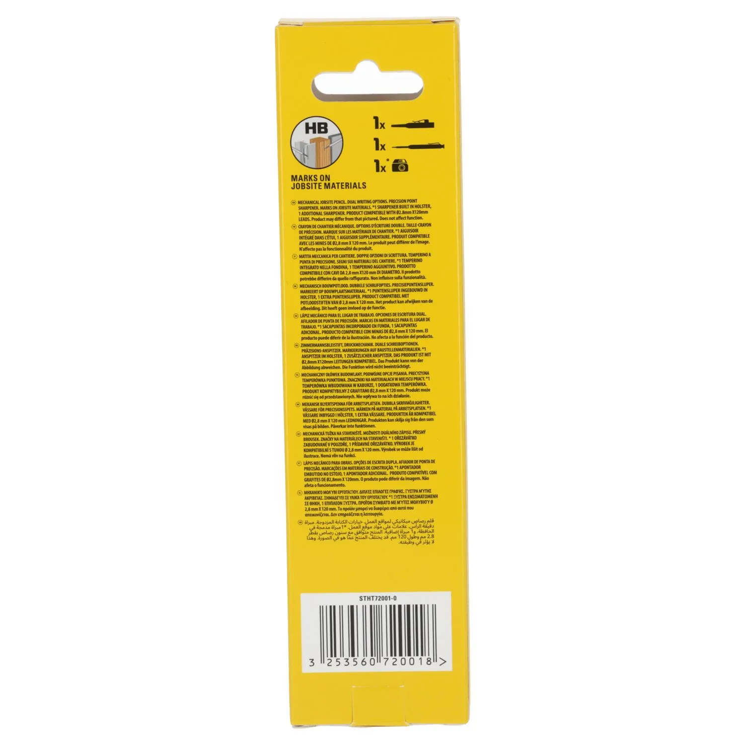 Stanley STHT72001-0 Markeerpotlood met holster - ingebouwde puntenslijper