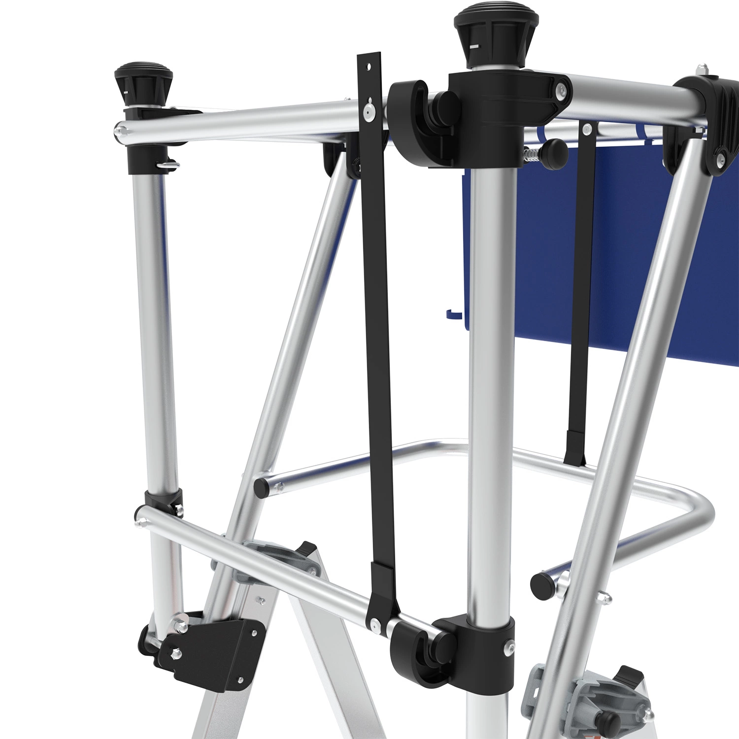 Little Jumbo 1702274303 Trekker Escabeau de palier - Simple - Aluminium - 1 x 3 marches - max. hauteur de travail 2,67m - roues