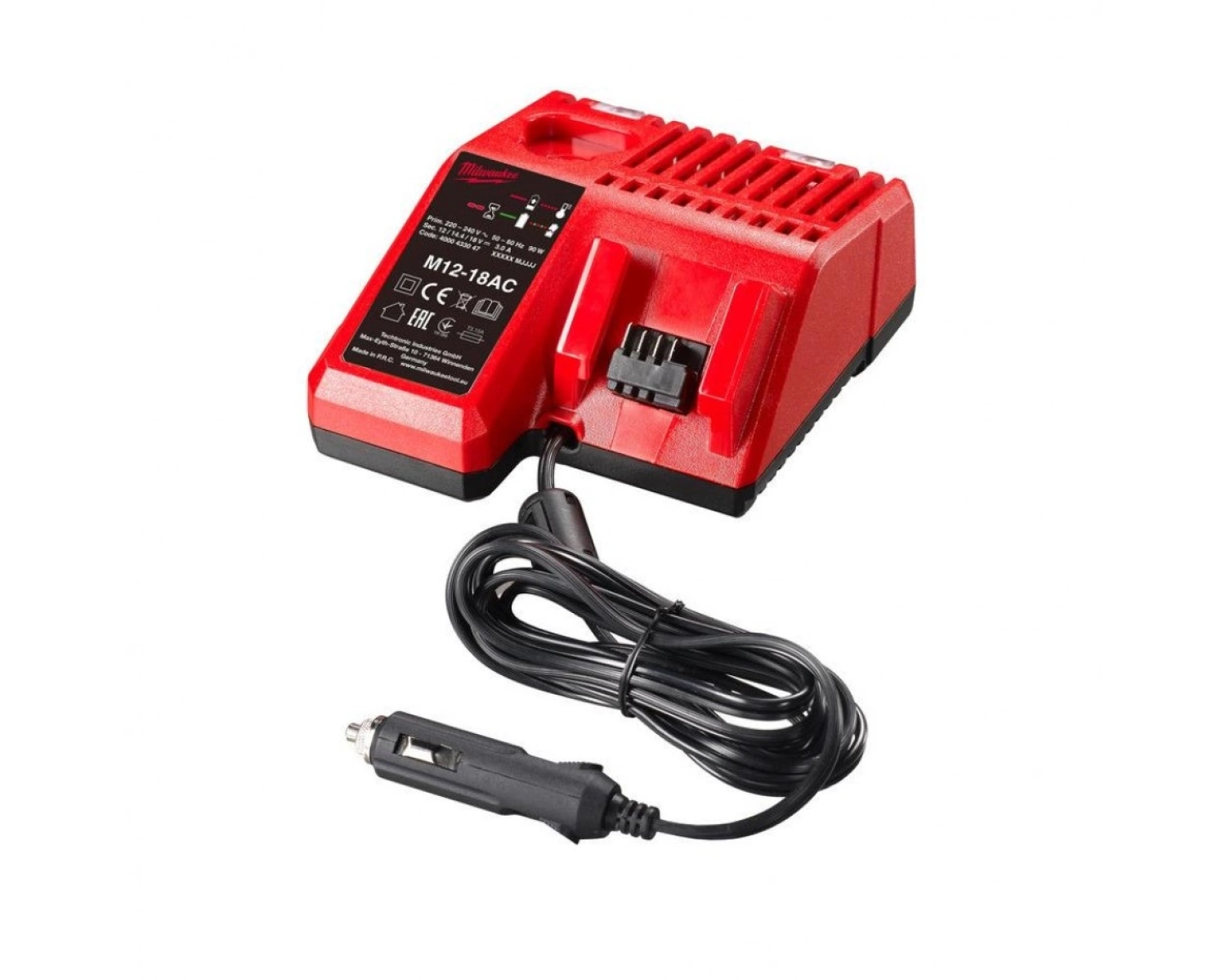 Milwaukee M12-18 AC Chargeur de voiture 12V-14,4V-18V Li-Ion-image