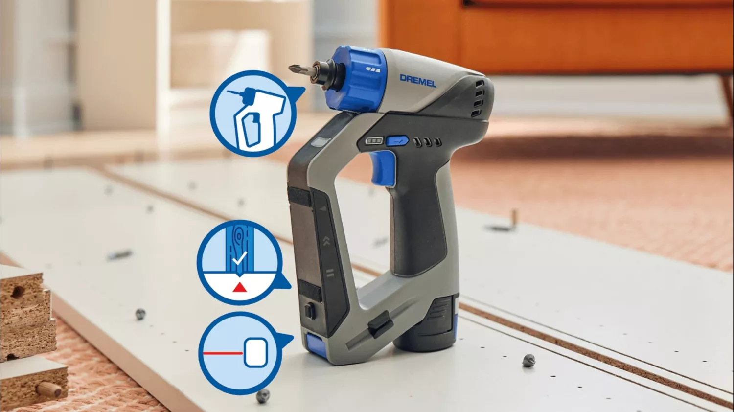 Dremel DD12V-S1 12 V batterie Blueprint kit de perceuses multiples (1x 2,0 Ah)-image