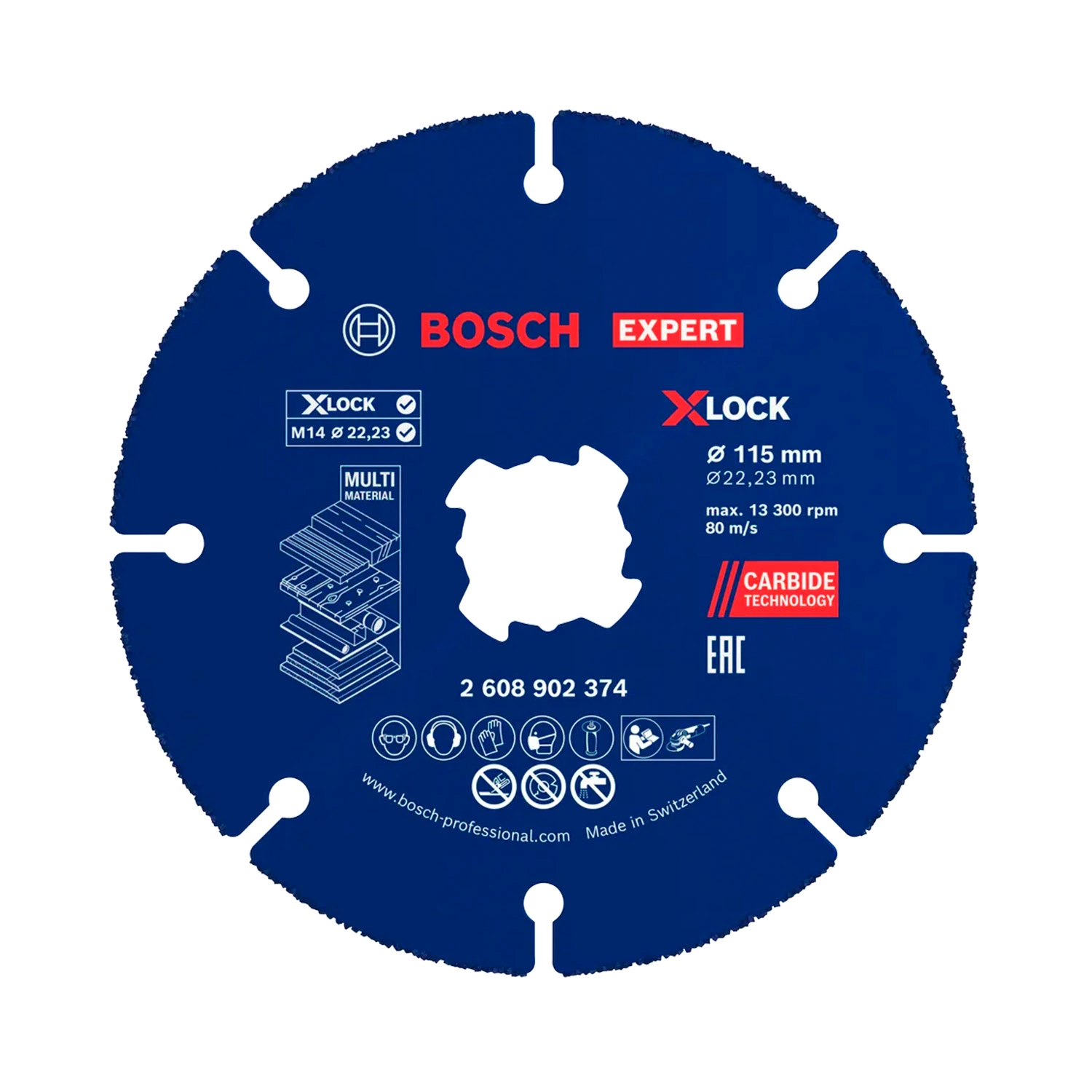 Bosch 2608902374 XLK Carbide Multi Wheel 115mm-image