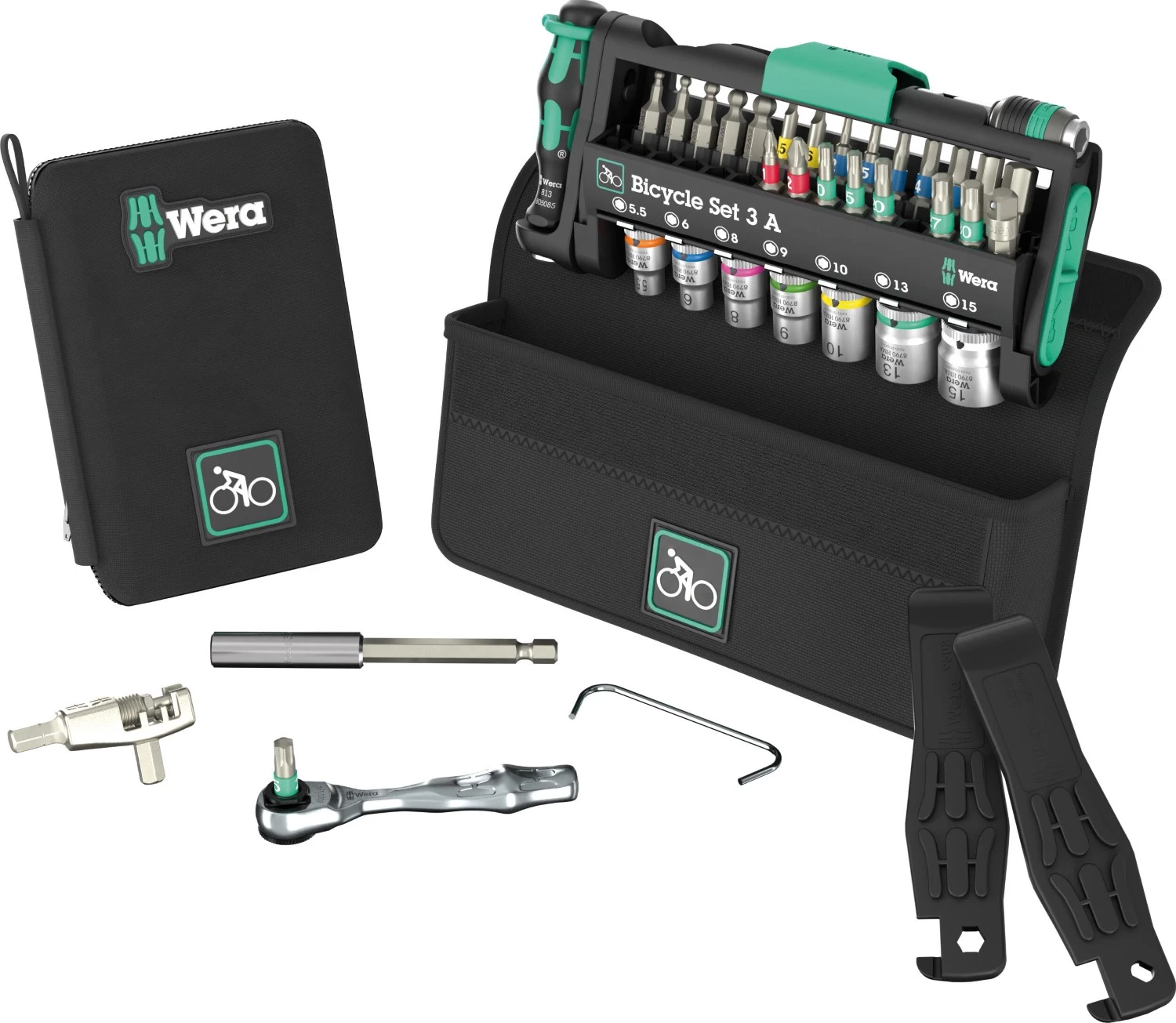 Wera 05004188001 Bicycle Set 3 A Jeu d'outils dans une trousse - 40 pièces-image