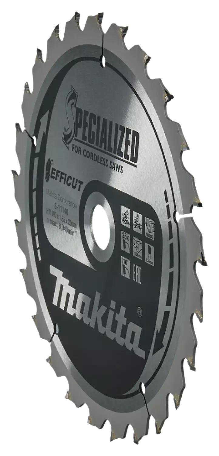 Makita E-11140 Efficut Cirkelzaagblad Hout - 190x20x1,85mm 25T-image