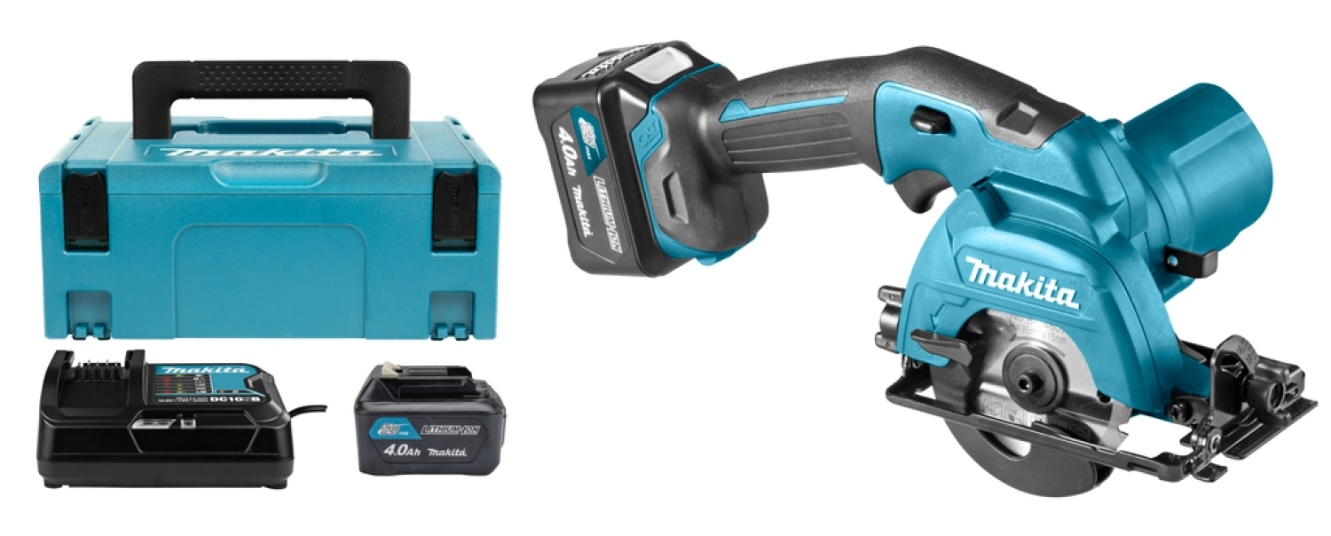 Makita HS301DSMJ 10.8V Li-Ion Accu cirkelzaag set (2x 4.0Ah accu) in Mbox - 85mm-image