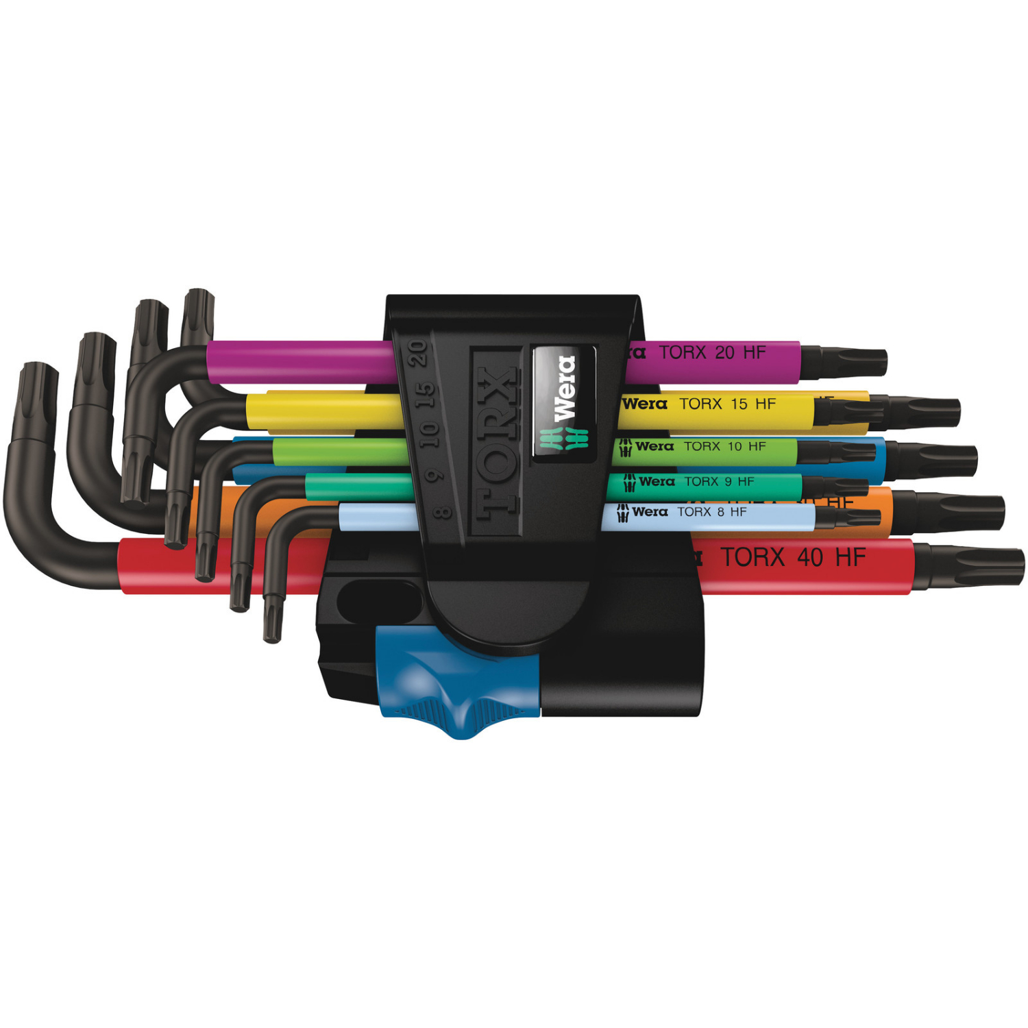 Wera 967/9 TX Multicolour HF 1 Clés mâles coudées TORX® HF avec fonction de retenue, 9 pièces-image