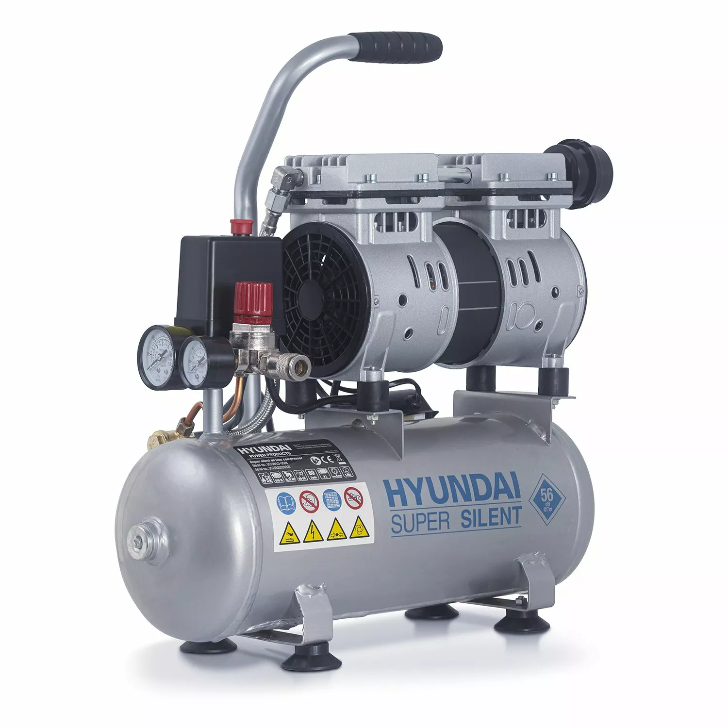 Hyundai 55758 Stille compressor - olievrij - 230V - 8L-image