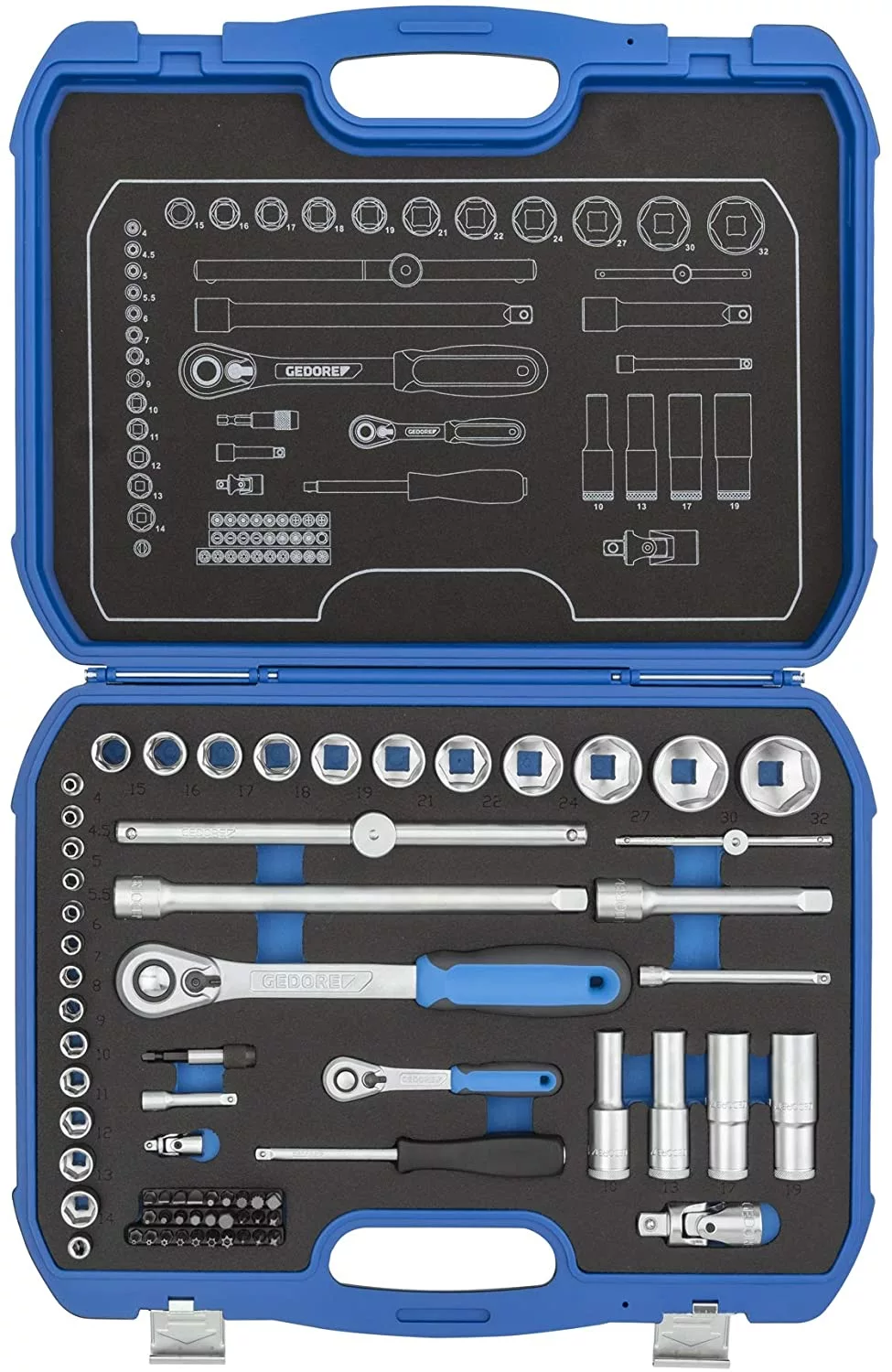 Gedore 19 BMC 20 Dopsleutelset 1/4" + 1/2", 69-delig-image