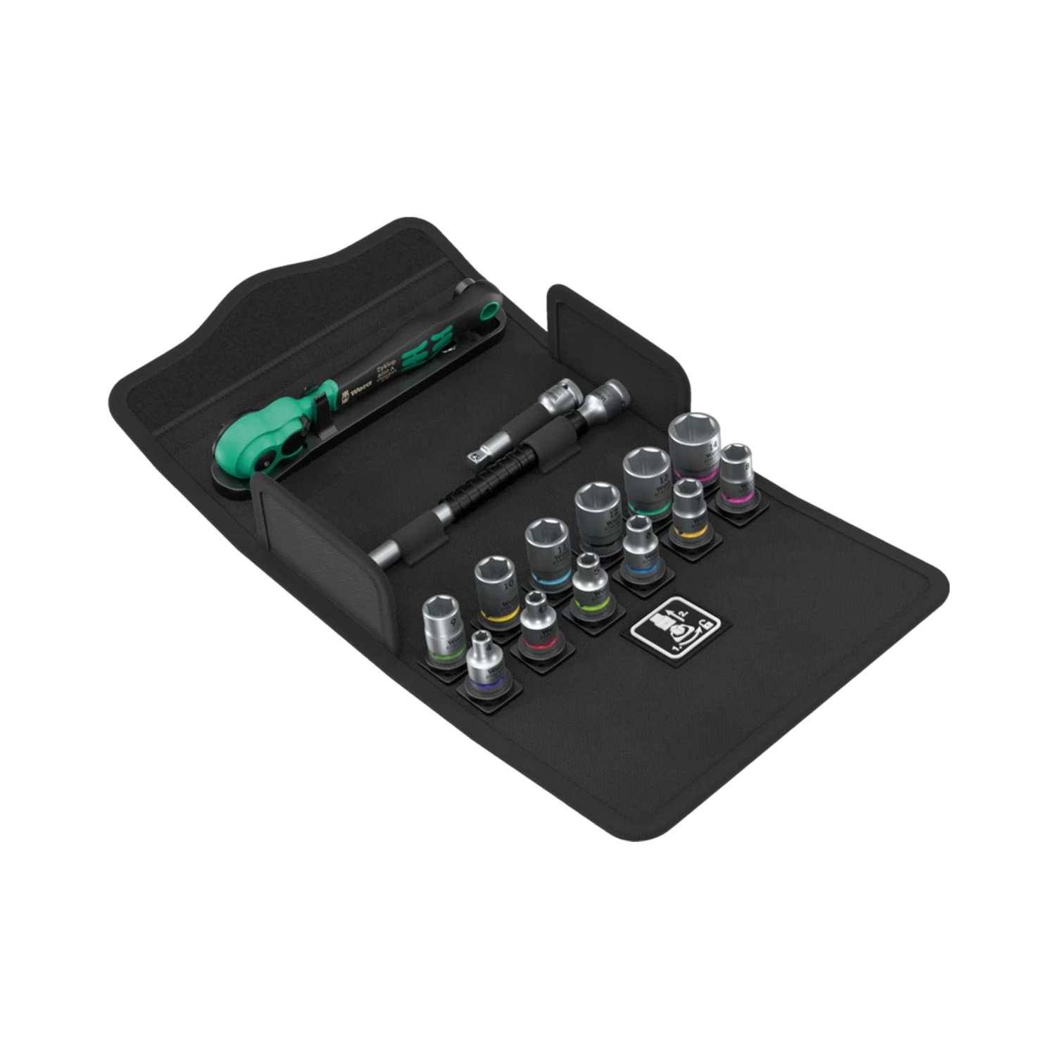 Wera 05004022001 15-delige 8100 SA 13 Zyklop Comfort Ratel- en doppenset in etui - 1/4"-image