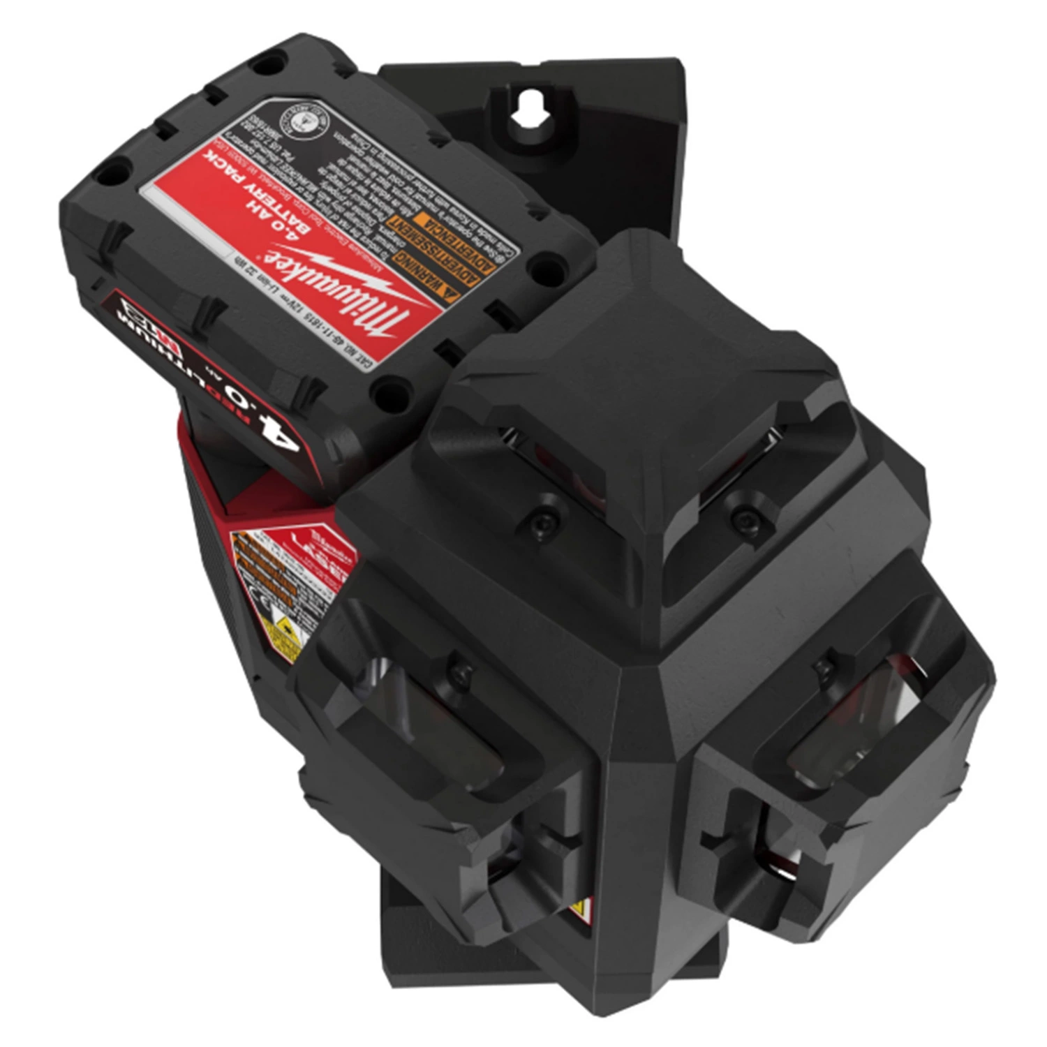 Milwaukee M12 3PLSKIT-401P Batterie Li-ion 12 V Jeu de lasers à lignes croisées dans un coffret PACKOUT™ - Vert - 38 m - 3 lignes - IP54-image