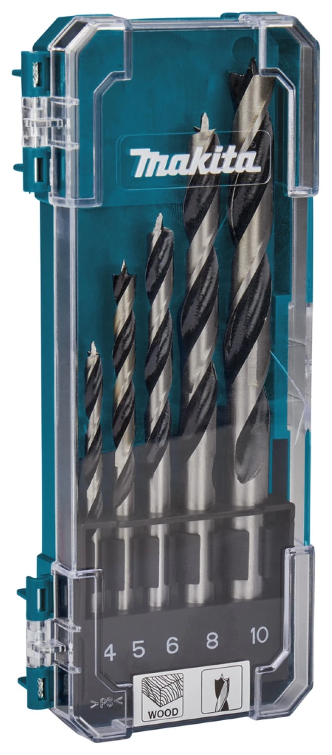 Makita D-72861 5-delige houtspiraalborenset - 4-10 mm-image