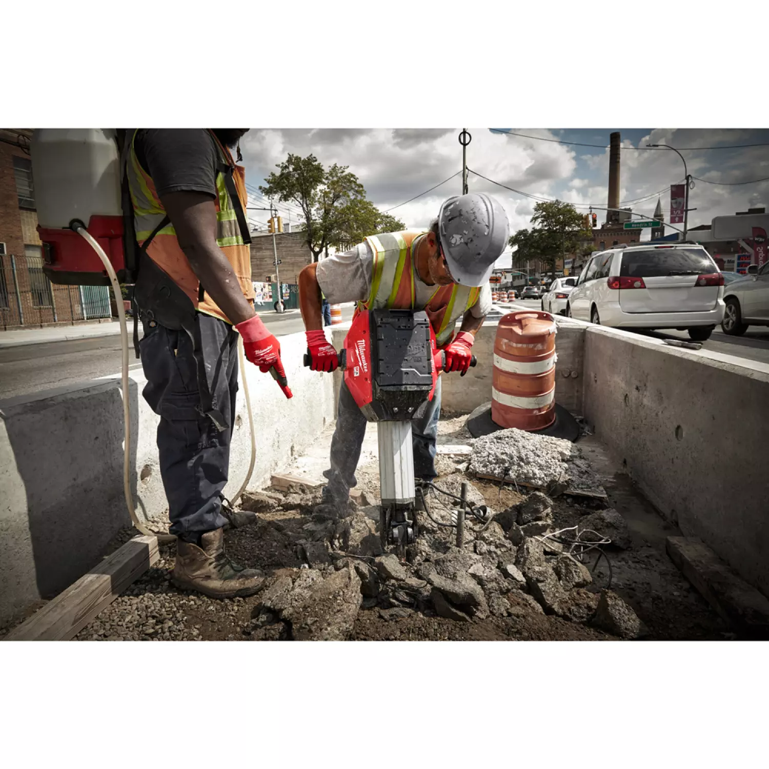 Milwaukee MXF DH2528H-602 MX Fuel accu sloophamer set (2x 6.0Ah accu) - 28mm HEX-image