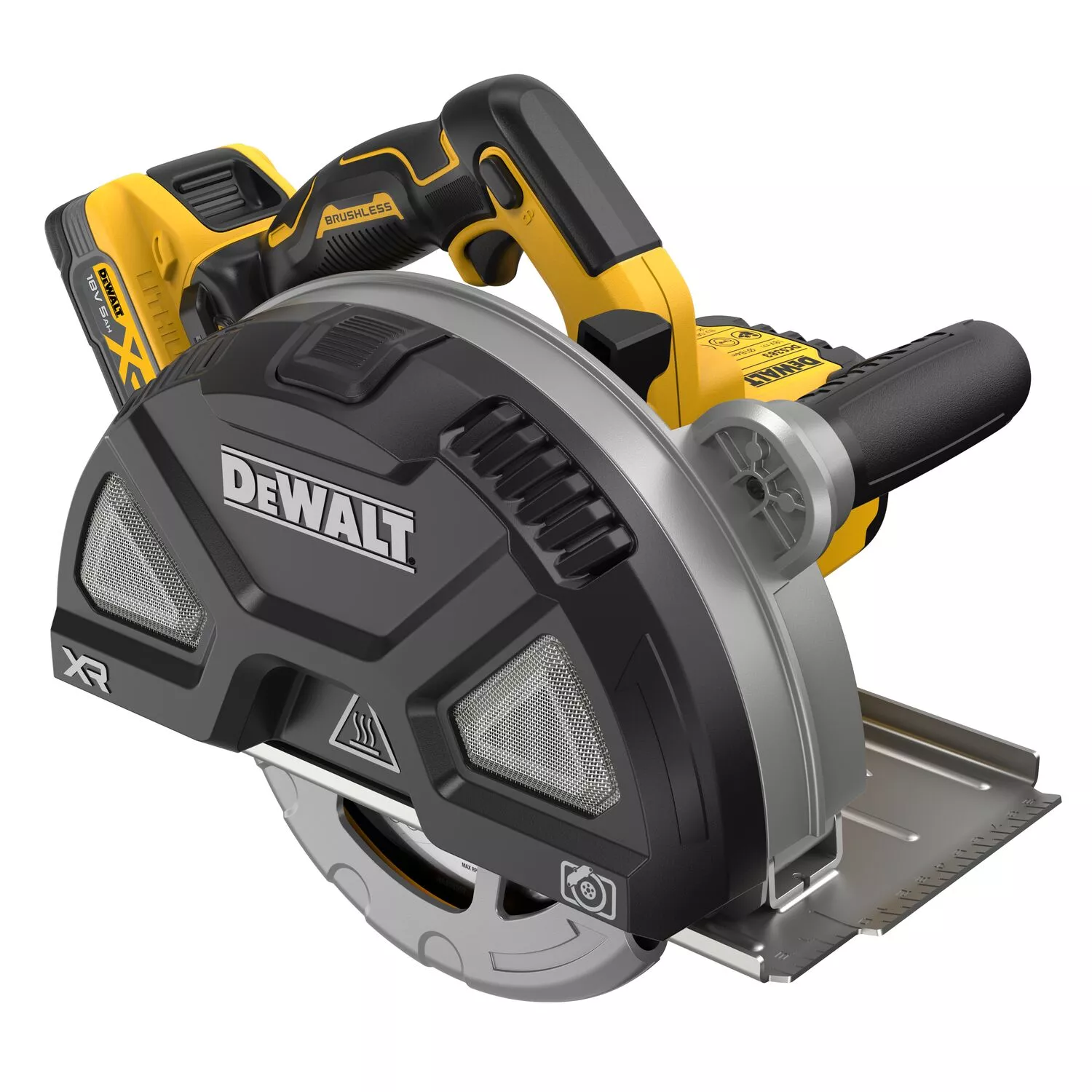 DeWALT DCS383H2-QW Kit de scie circulaire sans fil 18 V Li-ion pour métal (2 batteries 5,0 Ah) dans un coffret TSTAK - 190 mm-image