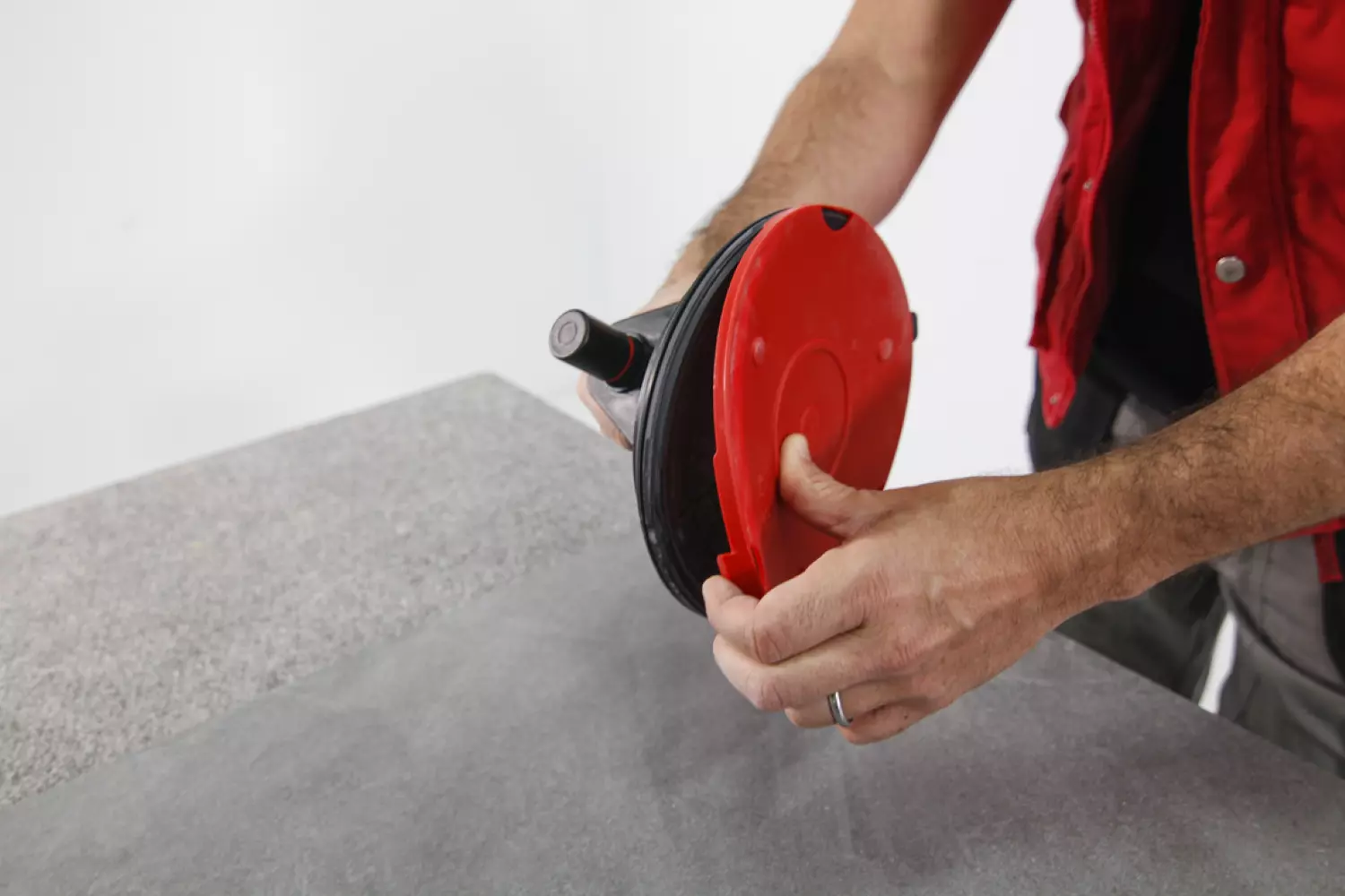 Rubi SC-200 - Ventouse pour carrelage/verre avec pompe à vide - 200mm-image