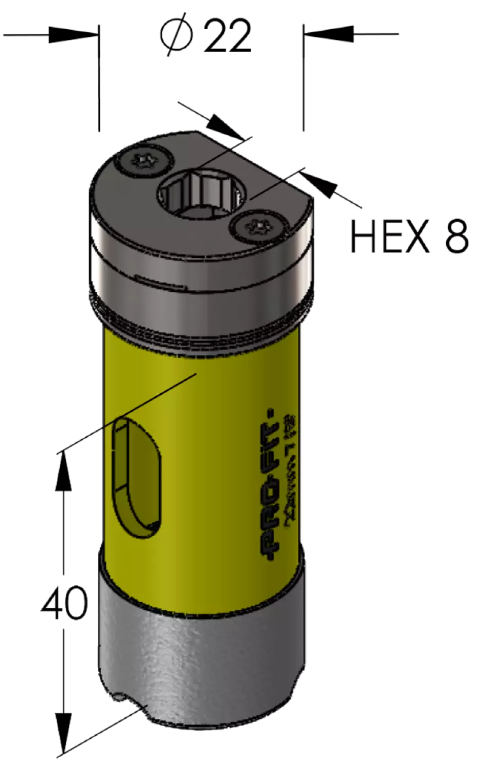 ProFit 09031022 Foret diamanté avec adaptateur C&D intégré 22 mm-image