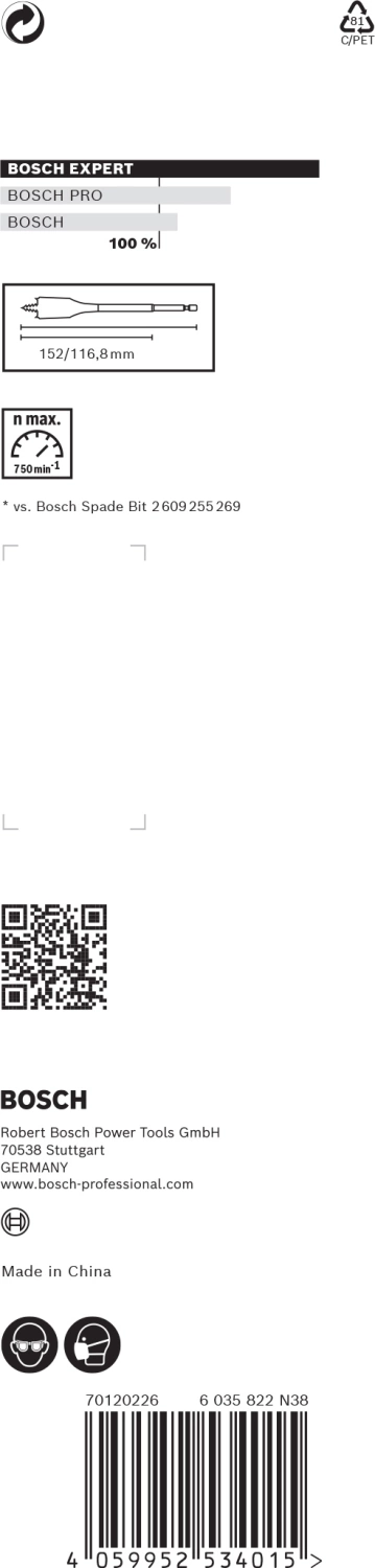 Bosch 2608900327 EXPERT Speedboor Self Cut Speed - Zeskantschacht - 35x152mm-image