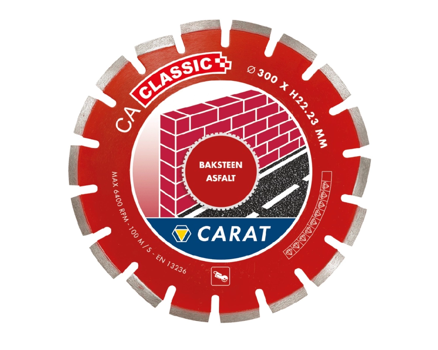 Carat CAC3002000 Lame de scie diamantée pour coupe à l'eau - 300 x 20mm - Béton