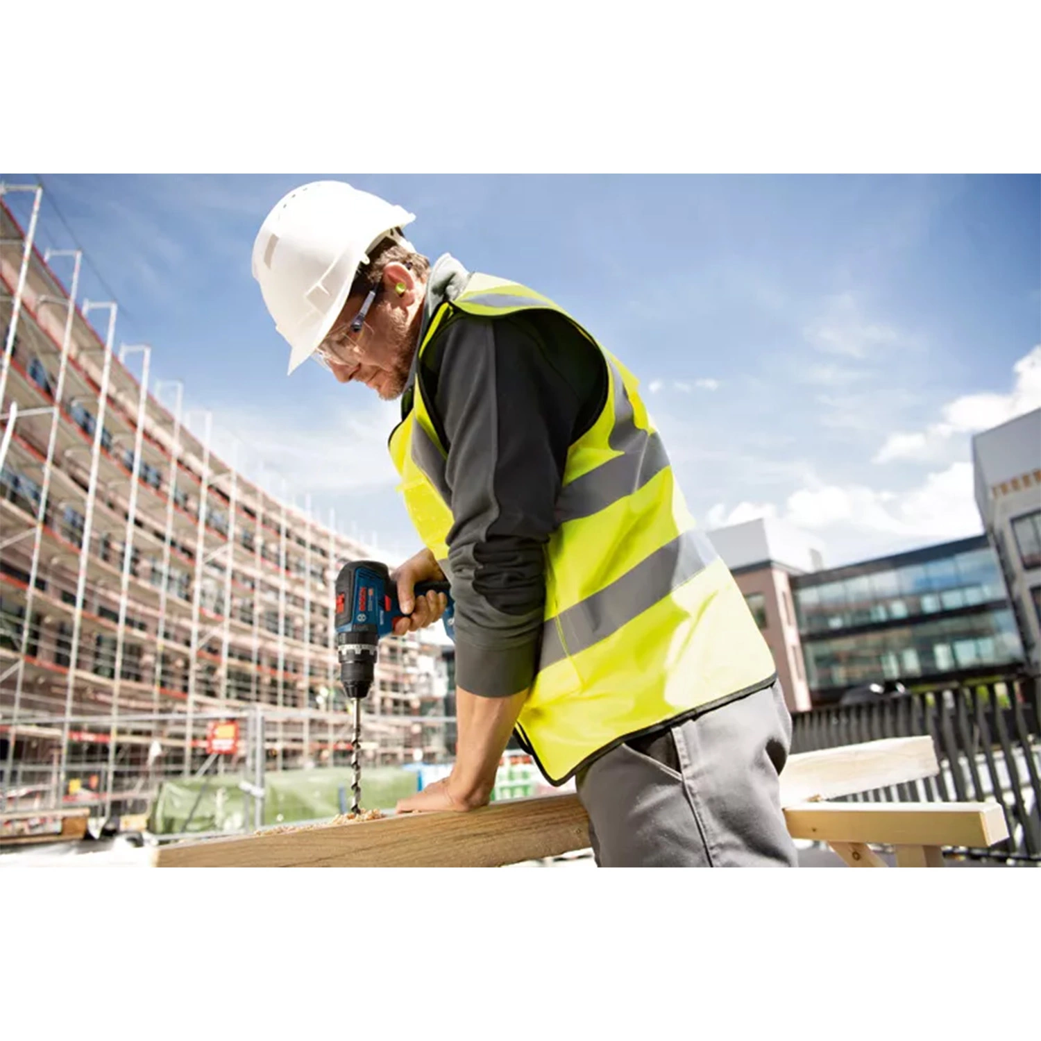 Bosch GSB 18V-55 18V Li-Ion accu schroefklopboormachine body met GRATIS L-Case - 55Nm-image