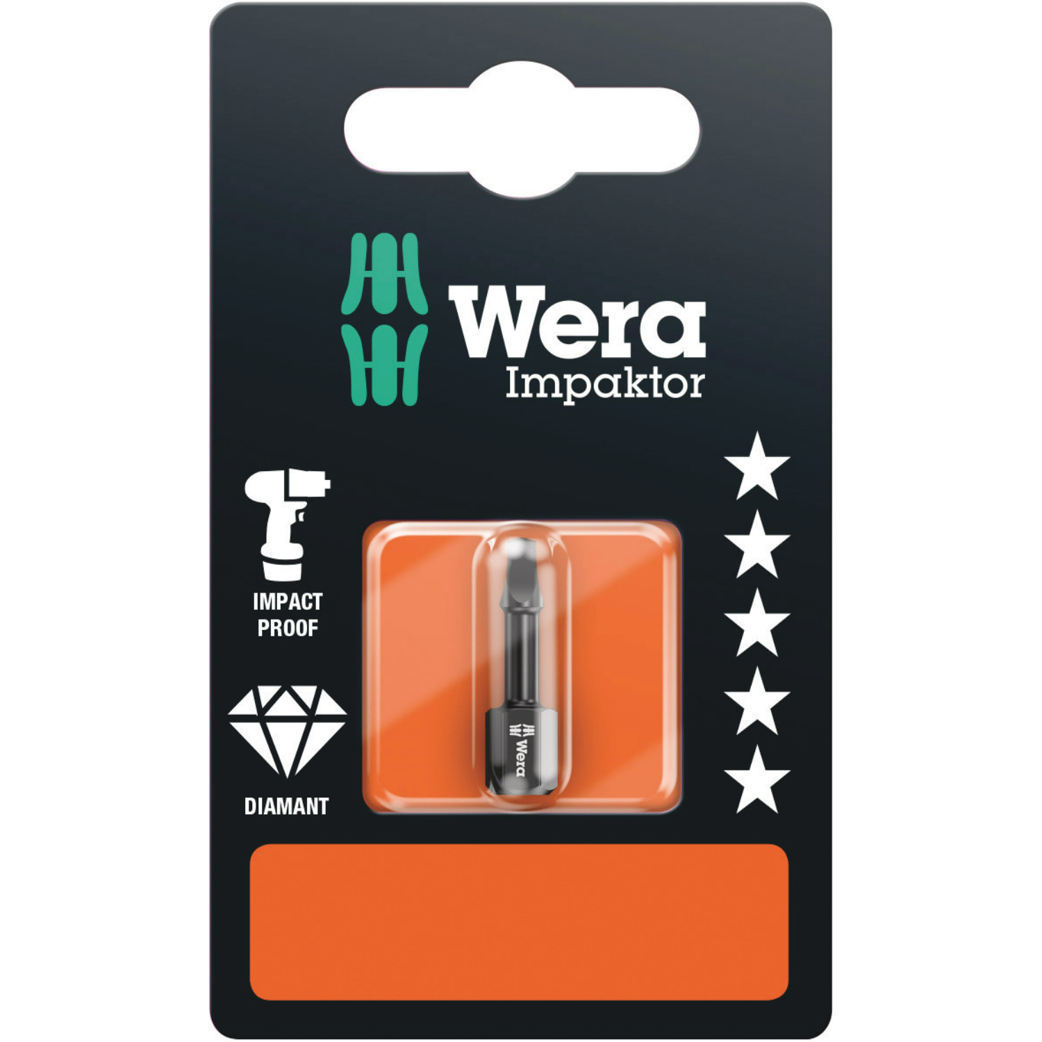 Wera 868/1 Embouts pour vis à empreinte carrée Impaktor IMP DC SB, # 2 x 25 mm-image