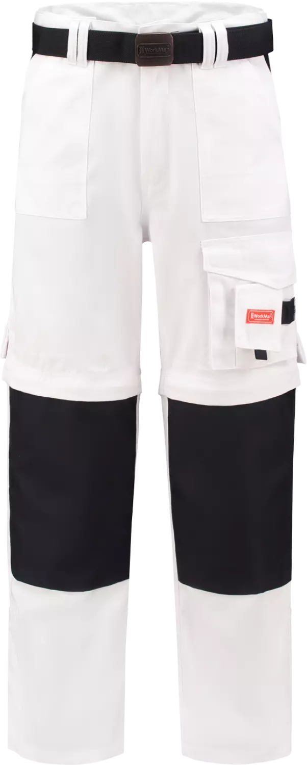 Workman 1004 Classic Worker ZIP OFF Pantalon de travail - Blanc / Bleu marine - Taille 56 (40/34)-image
