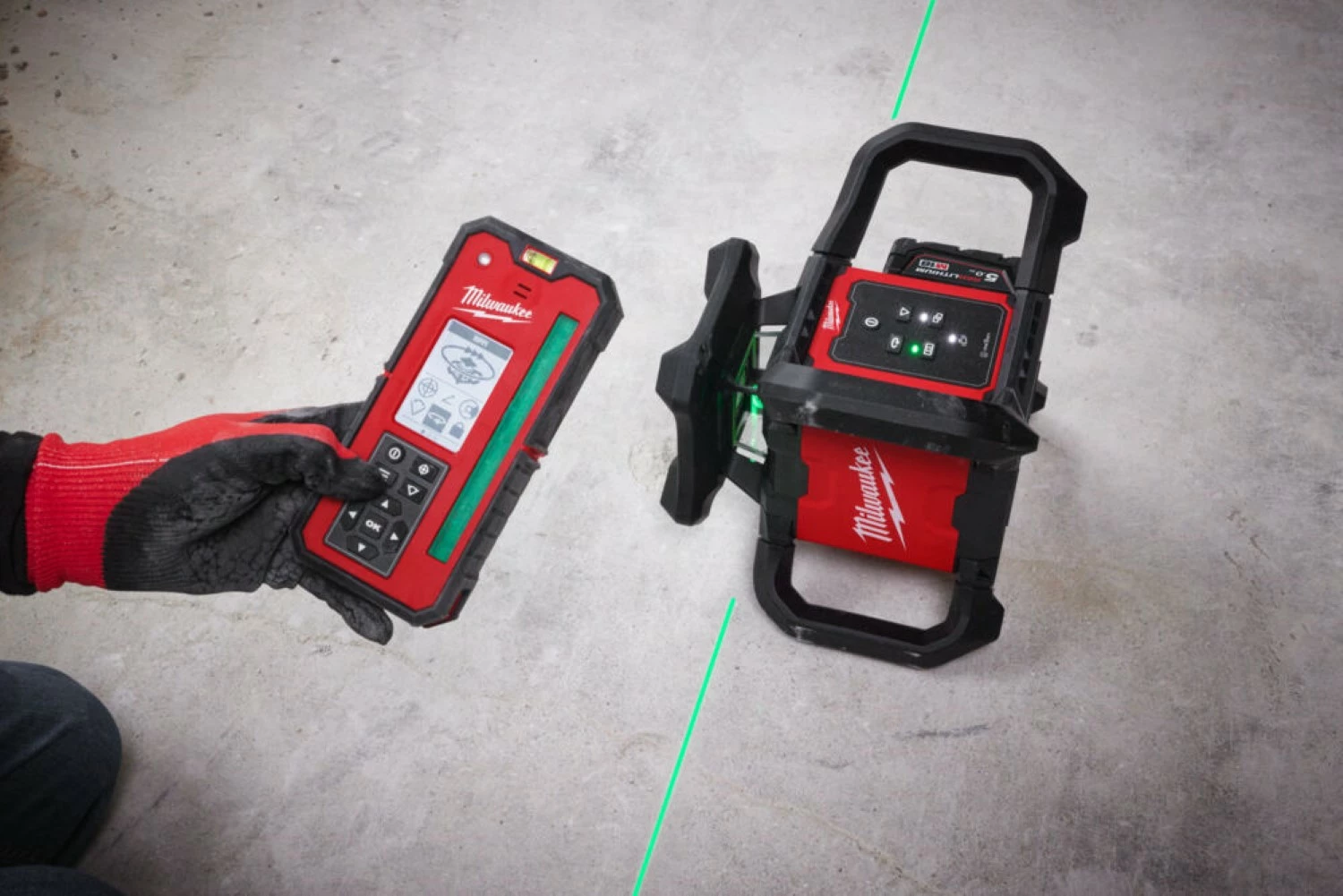 Milwaukee M18 RLOHVG300-501C 18V Li-ion accu roterende laser (1x 5.0Ah accu) set in koffer - 300m-image