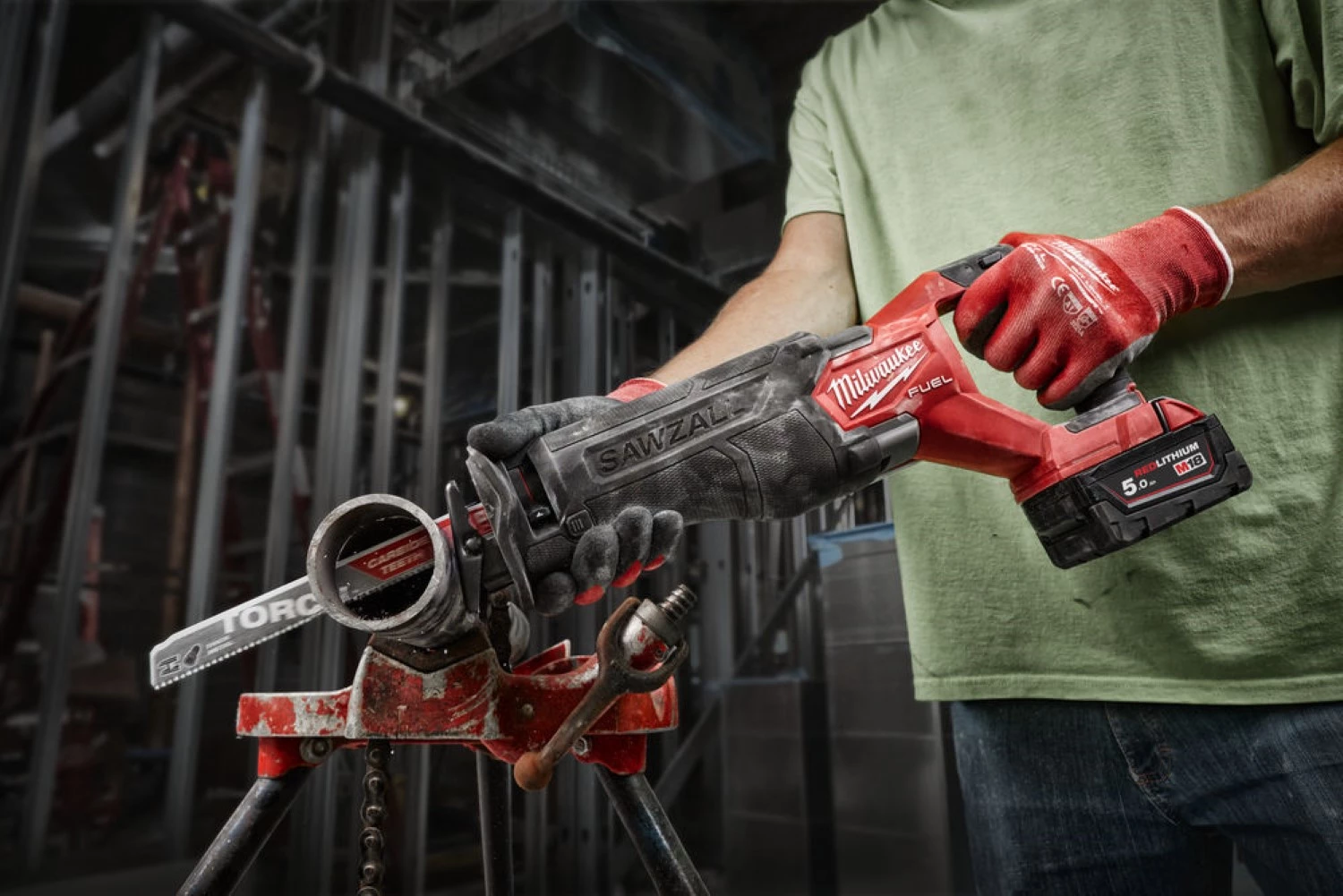 Milwaukee M18 FSZ-0X - Scie sabre sans fil Li-Ion 18V (machine seule) dans HD Box - moteur brushless-image