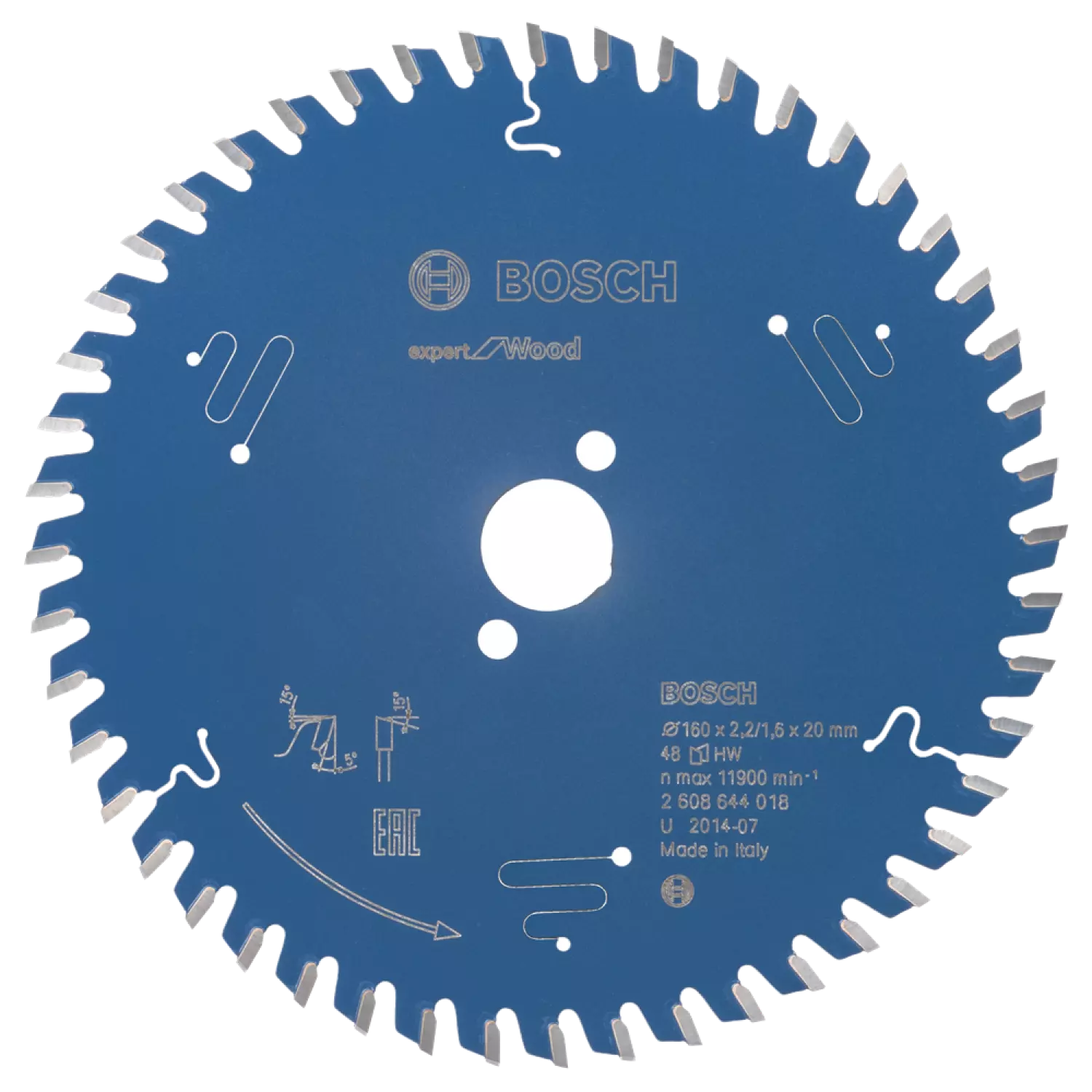 Bosch 2608644018 Expert Cirkelzaagblad - 160 x 20 x 48T - Hout - Carbide-image