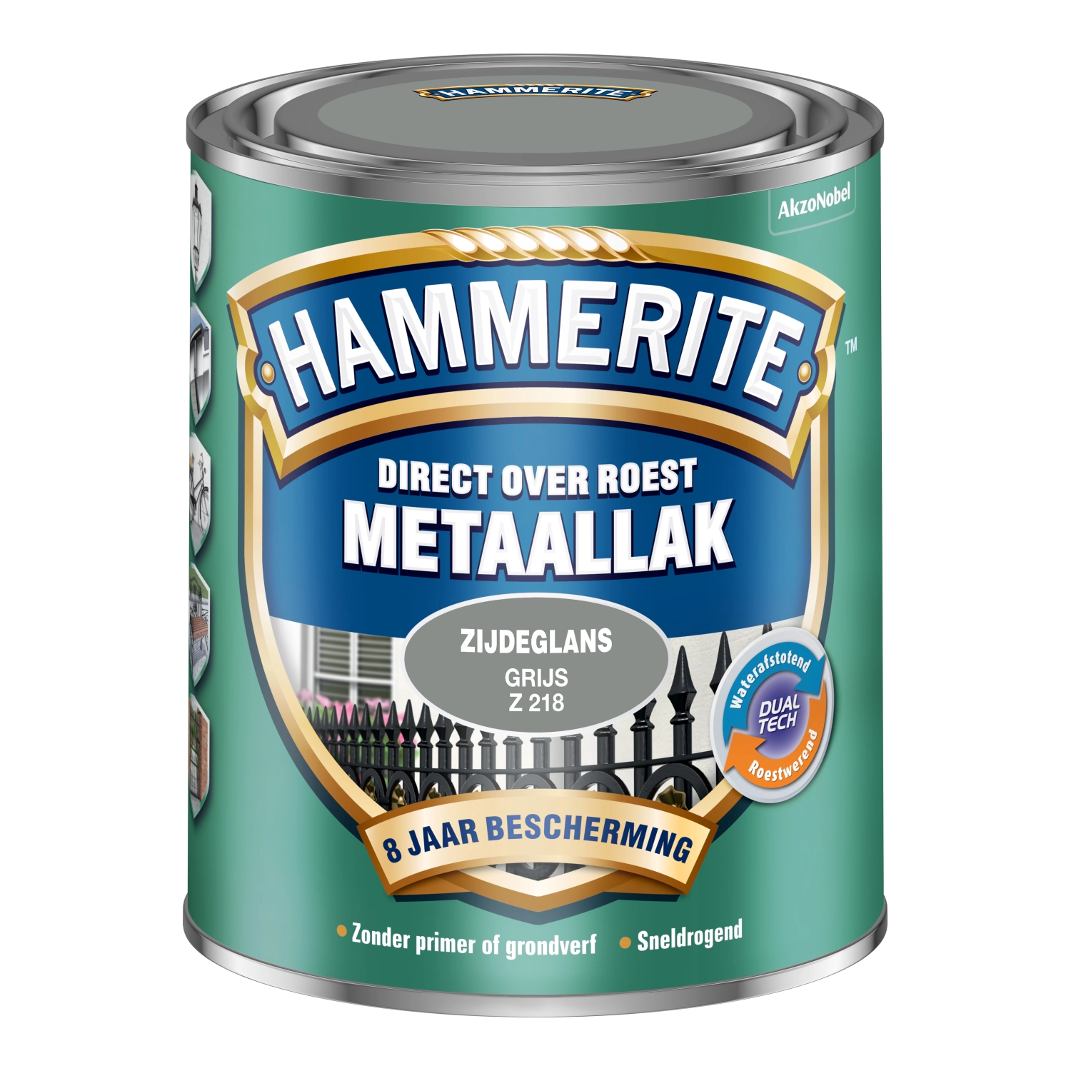 Hammerite Metaallak Zijdeglans Rm - Grijs - 750ml-image