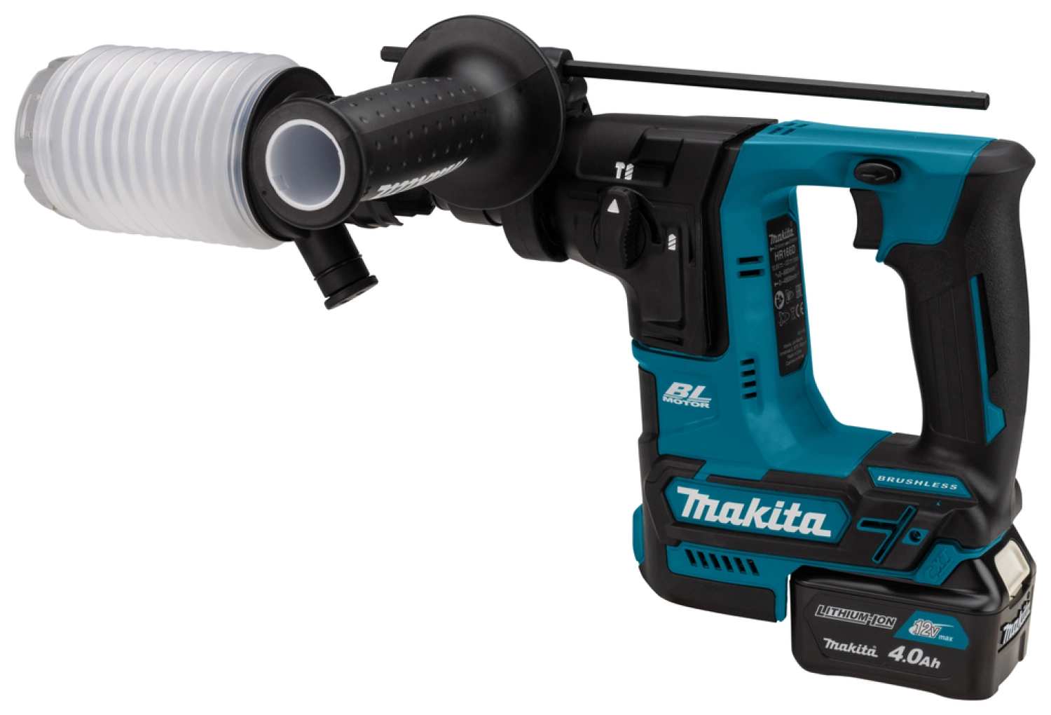 Makita HR166DSMJ 10.8V Li-Ion Accu SDS-plus boorhamer set (2x 4.0Ah accu) in Mbox- 1,1J - Koolborstelloos-image