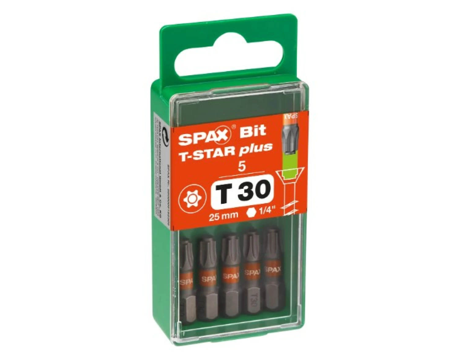 SPAX 5000009192309 Bit T-STAR plus T30 - blister met 5 stuks-image