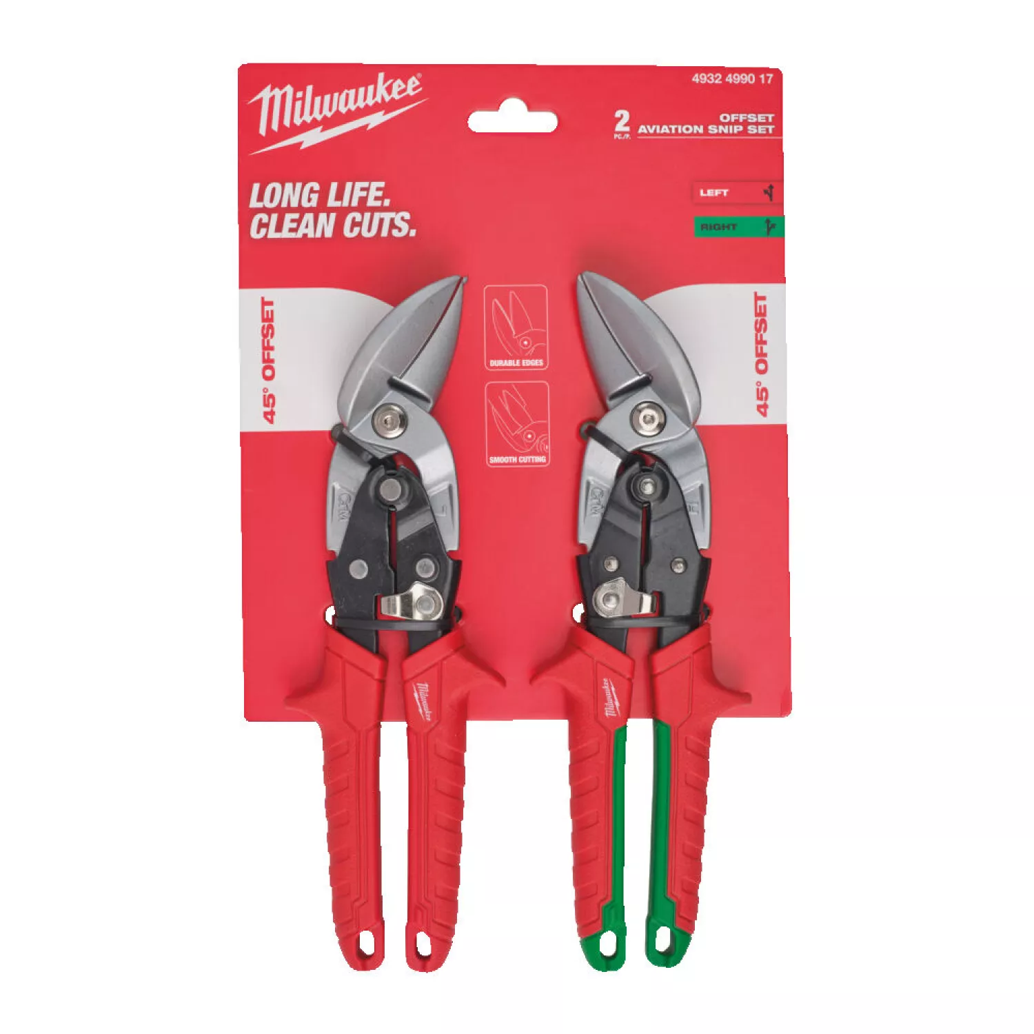 Milwaukee 4932499017 2-delige Blikscharenset - 251mm - Links/rechts snijdend - gebogen-image