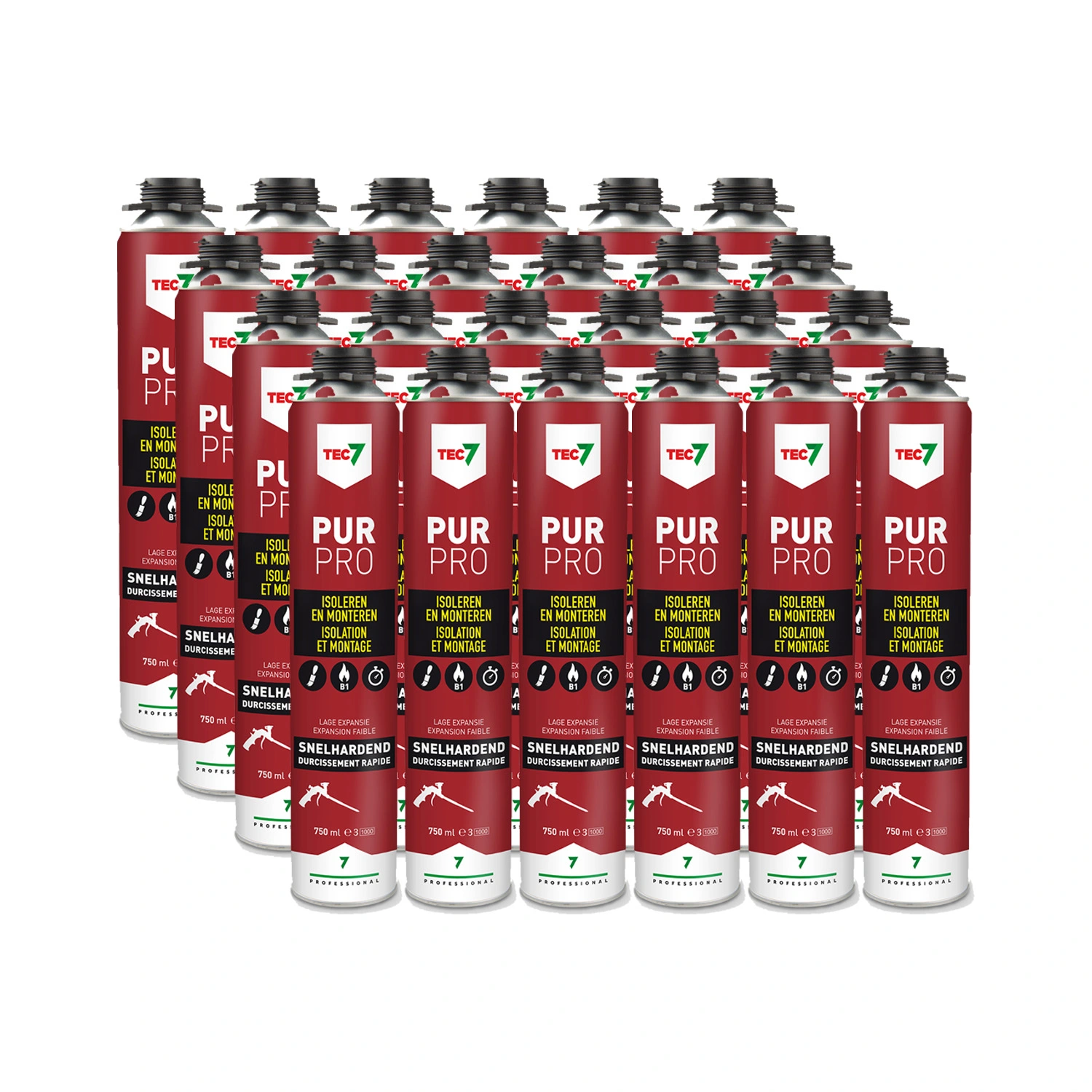 TEC7 PUR Pro Isolatie-/montageschuim - 750ml - 24st